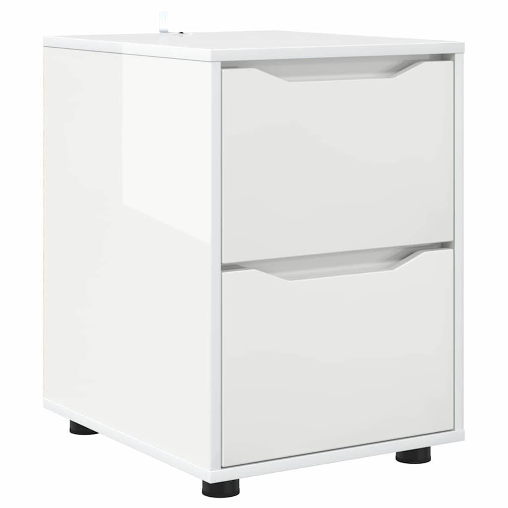 vidaXL Aufbewahrungsschrank Hochglanz Weiß 40 x 48 x 57 cm