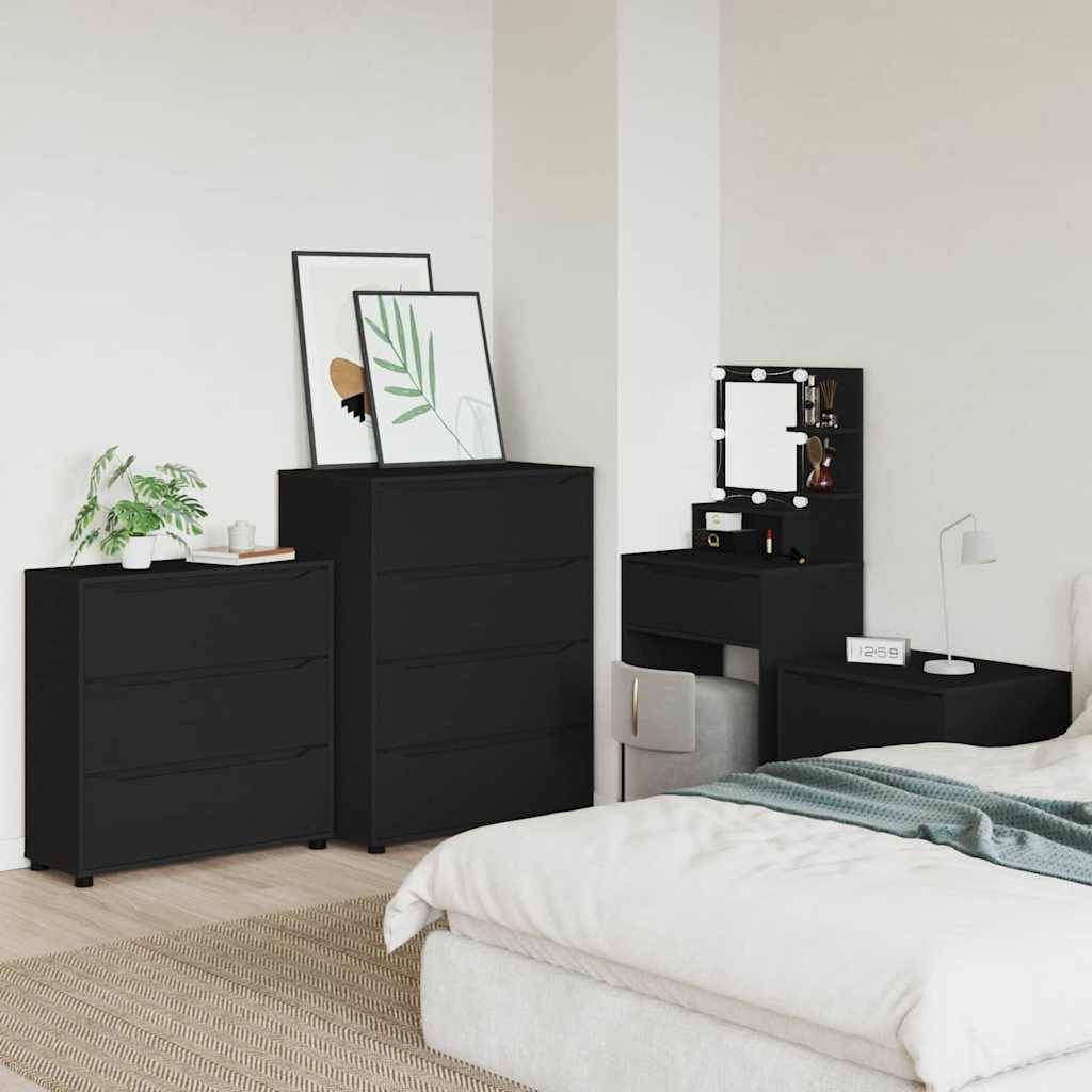 vidaXL Aufbewahrungsschrank Schwarz 80 x 31 x 81 cm Holzwerkstoff