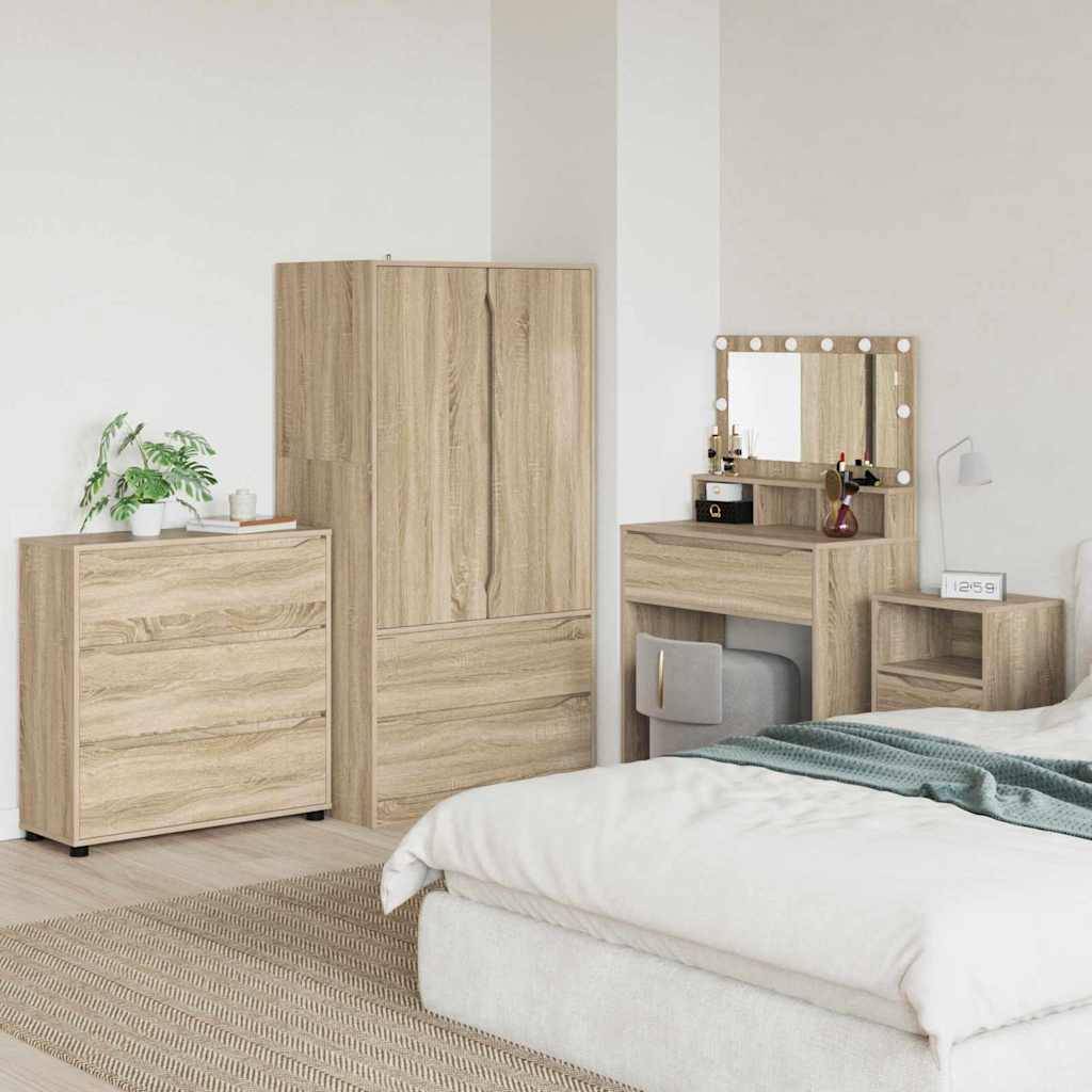vidaXL Aufbewahrungsschrank Sonoma-Eiche 80 x 31 x 81 cm Holzwerkstoff