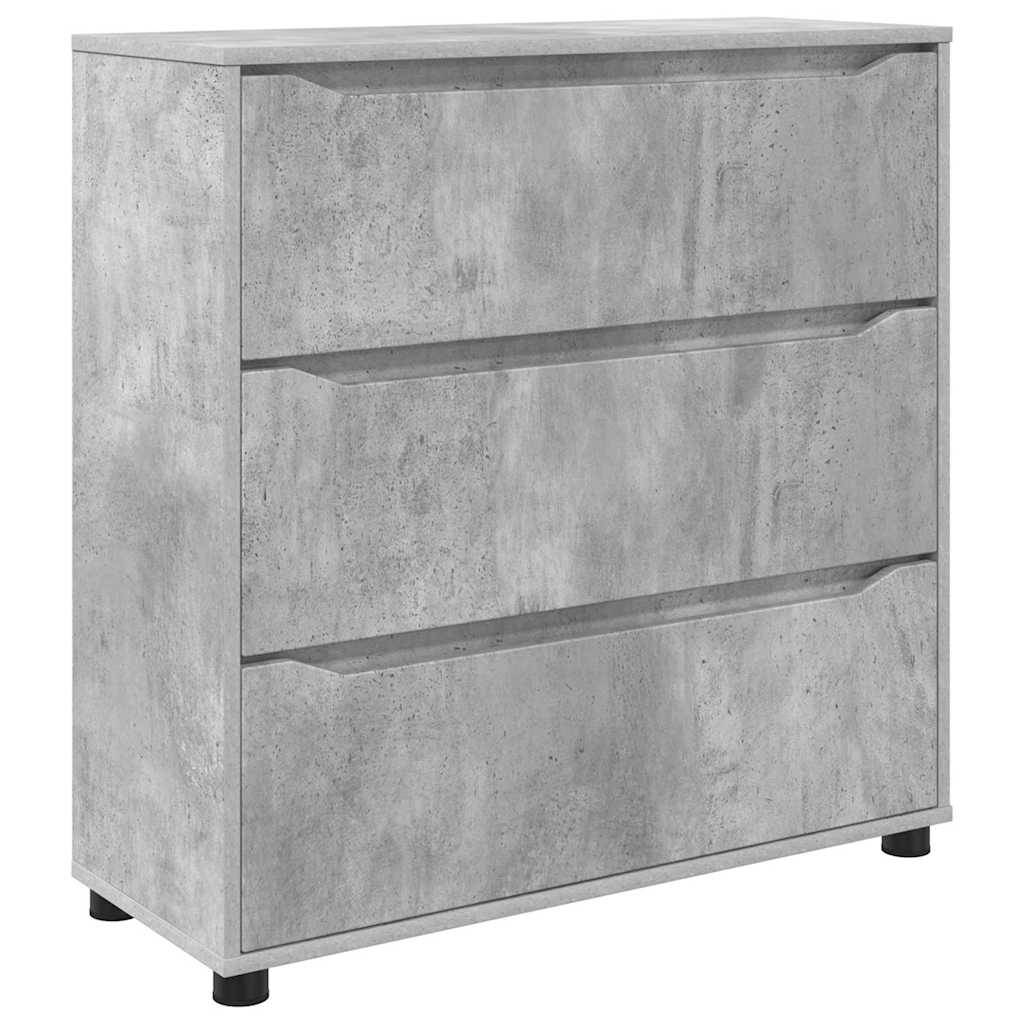 vidaXL Aufbewahrungsschrank Beton Grau 80 x 31 x 81 cm Holzwerkstoff