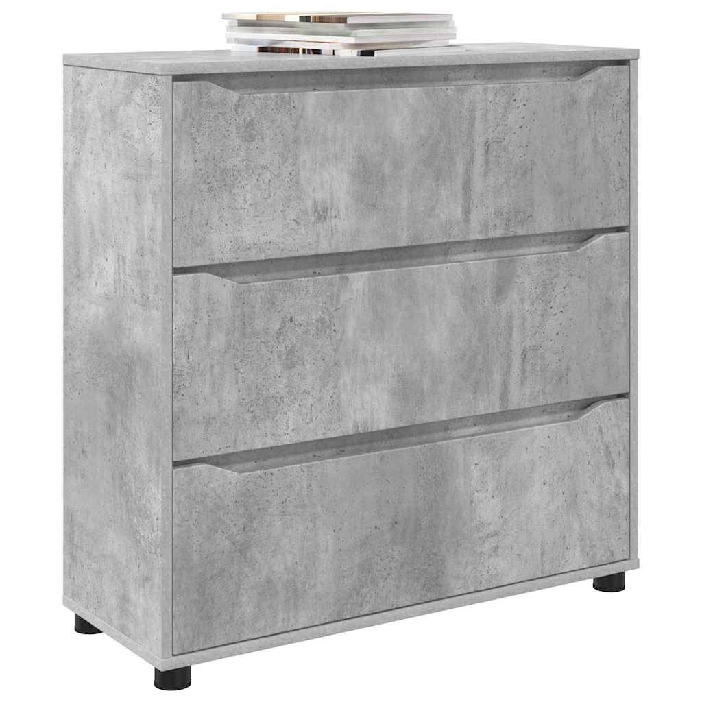 vidaXL Aufbewahrungsschrank Beton Grau 80 x 31 x 81 cm Holzwerkstoff