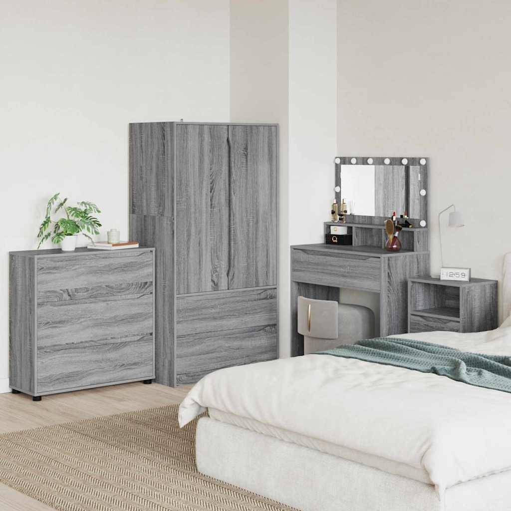 vidaXL Aufbewahrungsschrank Graues Sonoma 80 x 31 x 81 cm