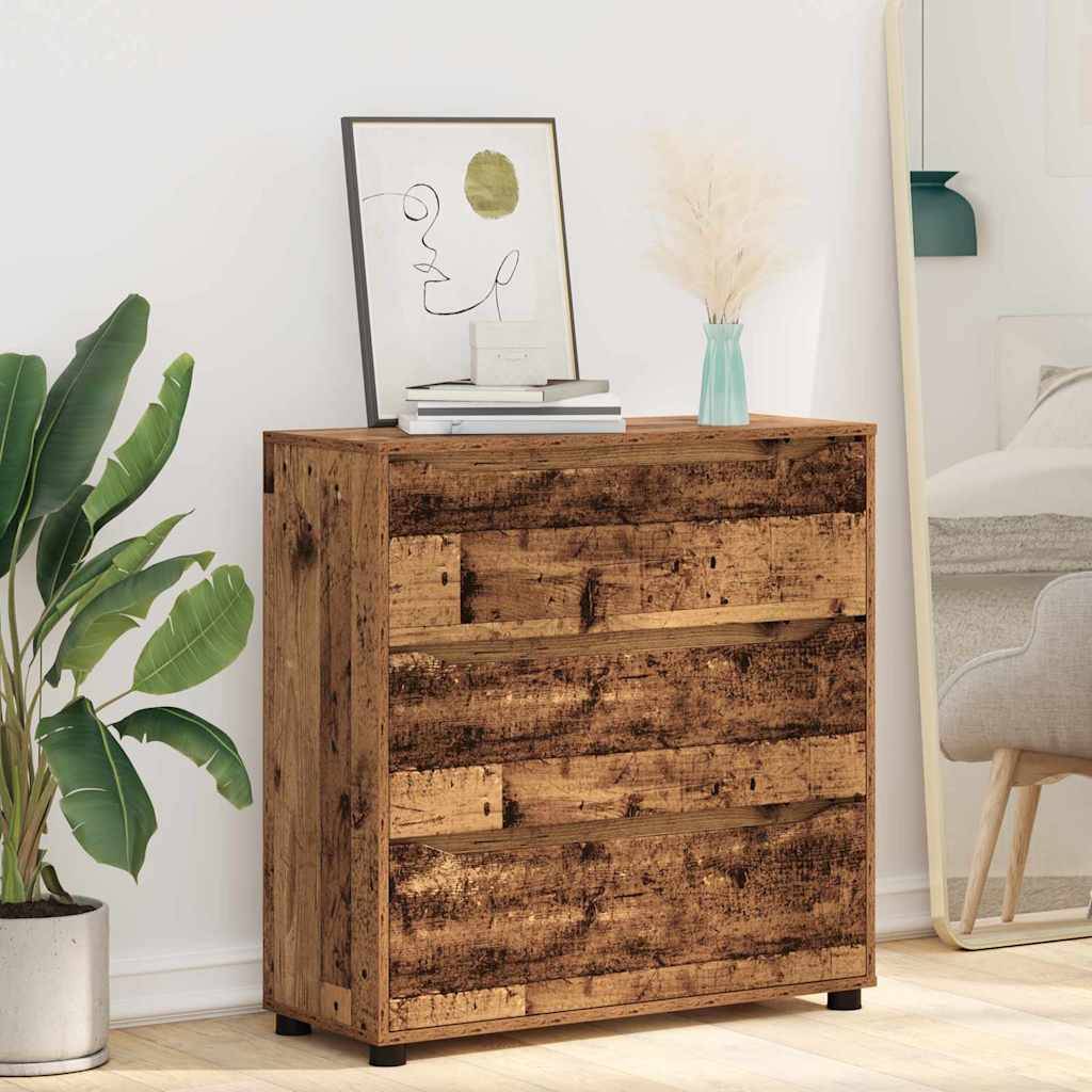 vidaXL Aufbewahrungsschrank Altholz 80 x 31 x 81 cm Holzwerkstoff