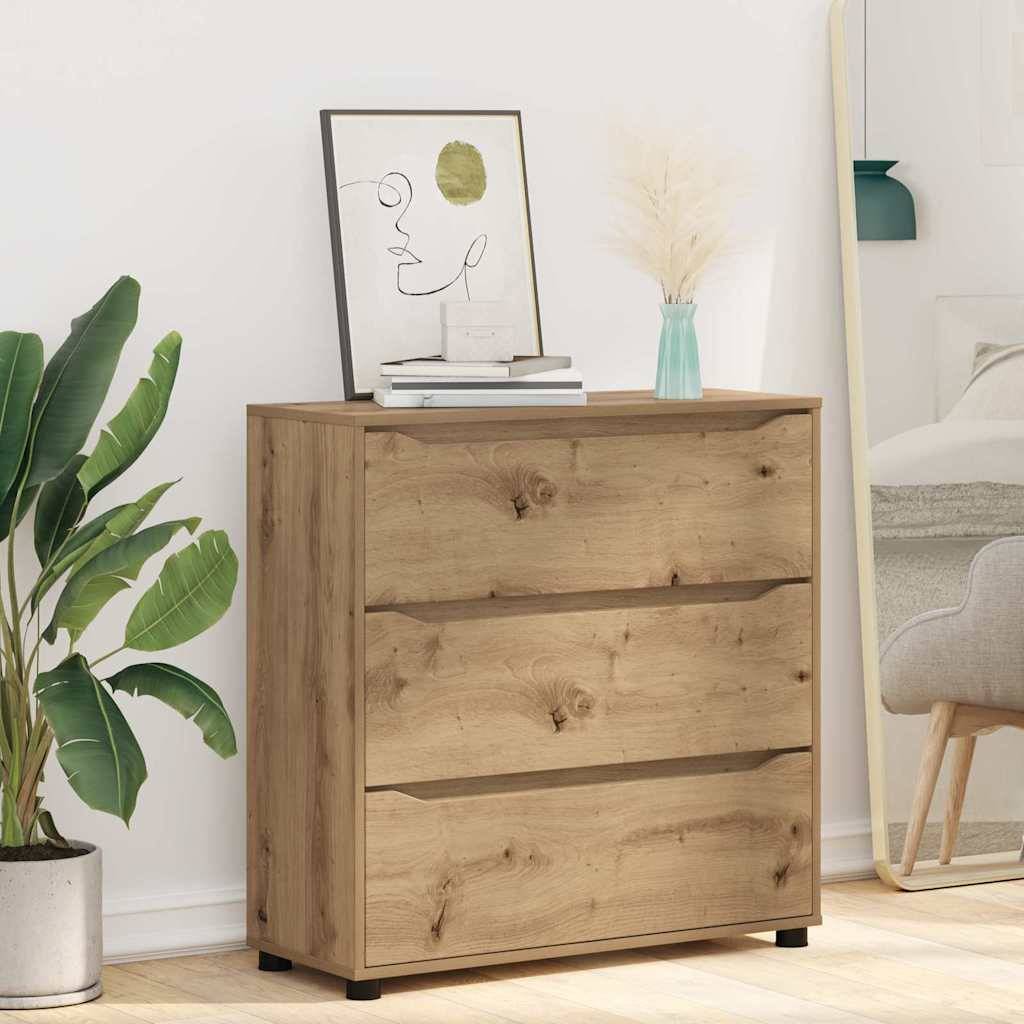 vidaXL Aufbewahrungsschrank Artisan-Eiche 80 x 31 x 81 cm