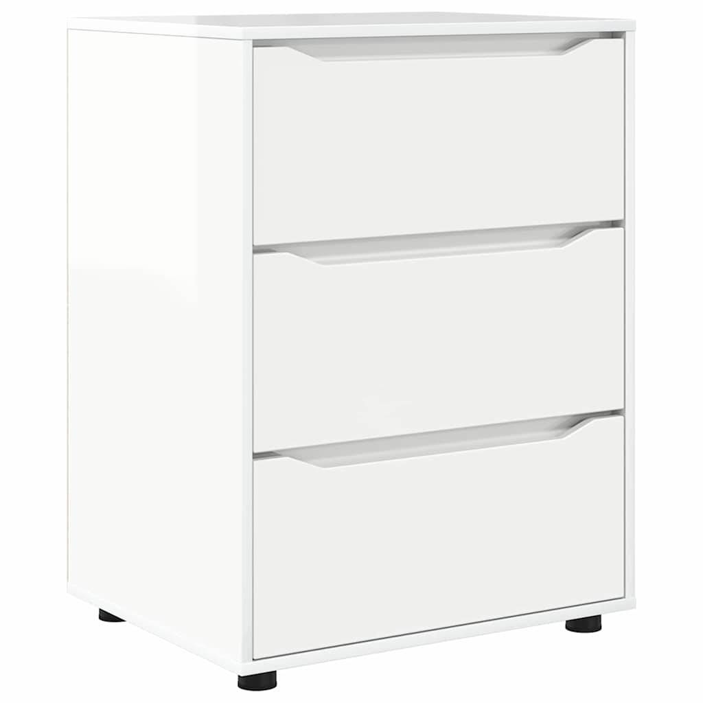 vidaXL Aufbewahrungsschrank Hochglanz Weiß 60 x 48 x 81 cm