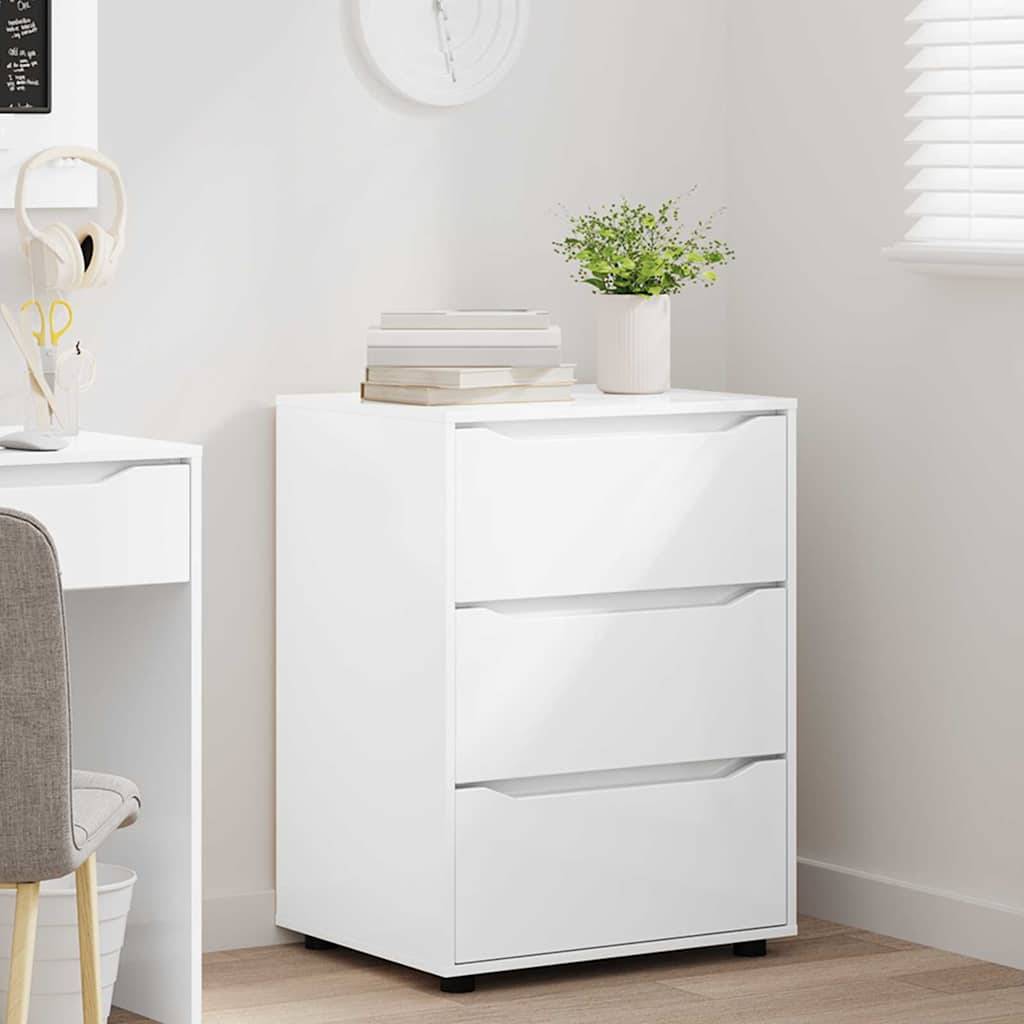vidaXL Aufbewahrungsschrank Hochglanz Weiß 60 x 48 x 81 cm