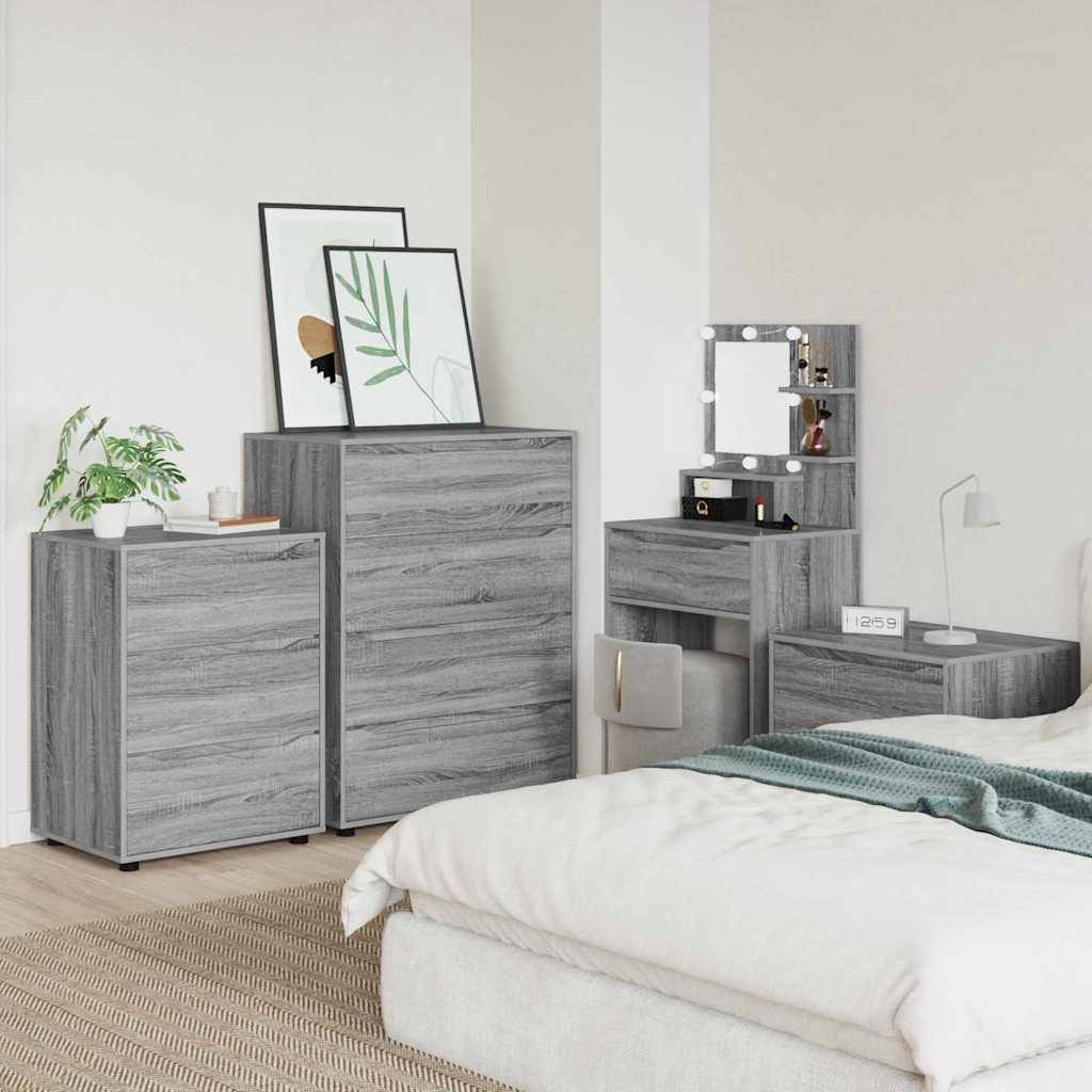 vidaXL Aufbewahrungsschrank Graues Sonoma 60 x 48 x 81 cm