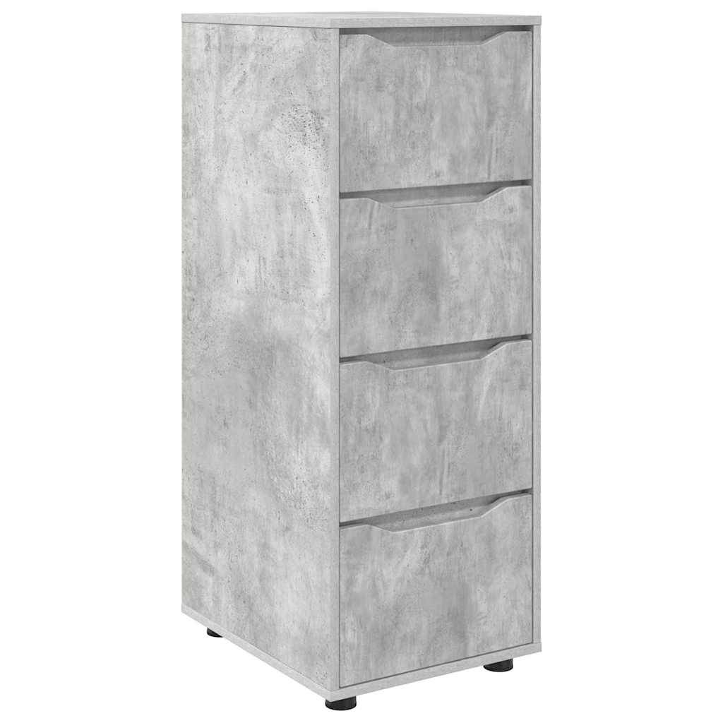 vidaXL Aufbewahrungsschrank Beton Grau 40 x 48 x 105 cm Holzwerkstoff