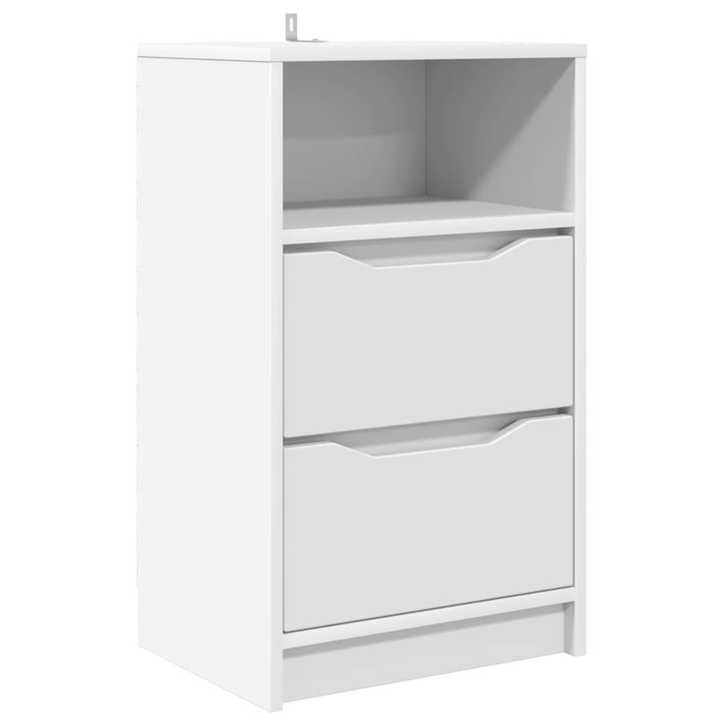 vidaXL Nachttisch mit Schubladen Weiß 40 x 30 x 467 cm Holzwerkstoff