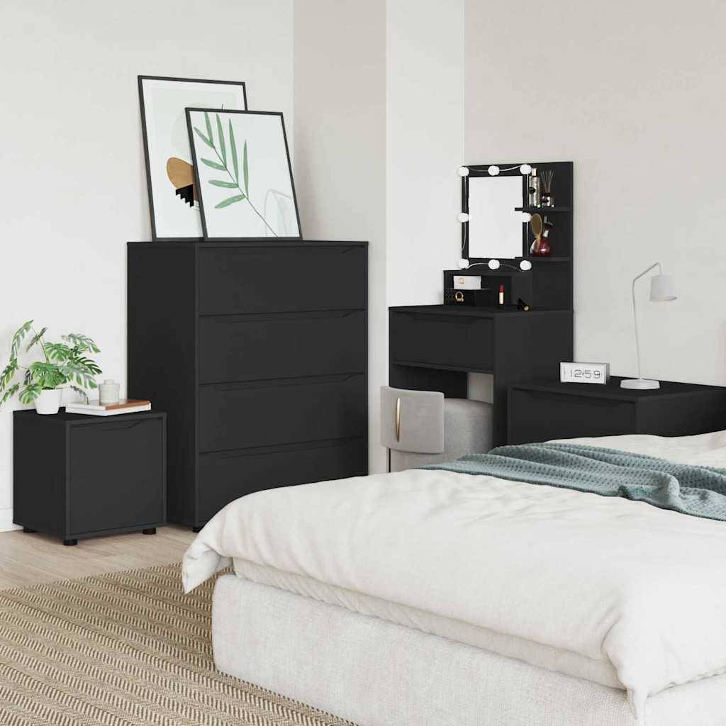 vidaXL Badezimmerschrank Schwarz 40,5 x 40 x 44 cm Holzwerkstoff