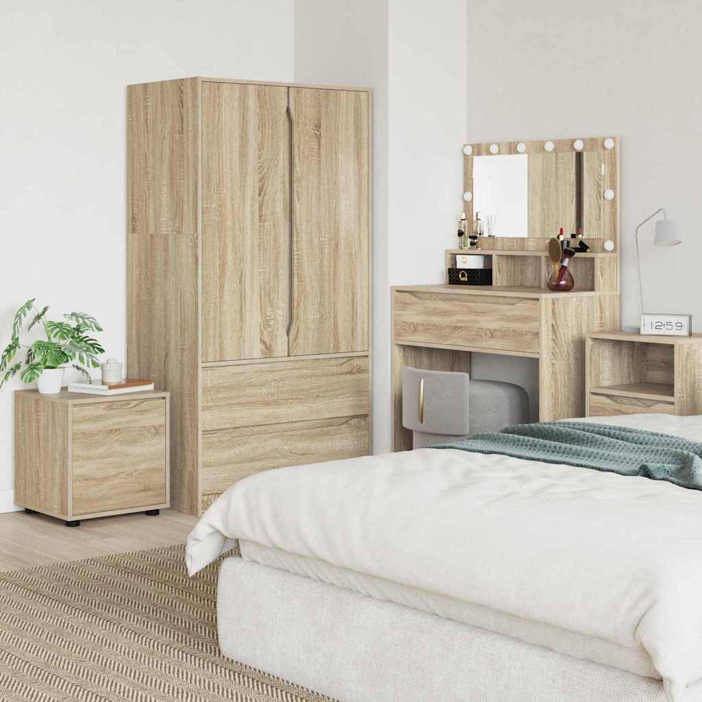 vidaXL Badezimmerschrank Sonoma-Eiche 40,5 x 40 x 44 cm Holzwerkstoff