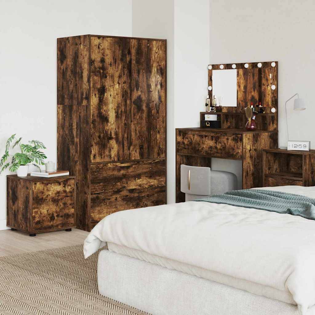 vidaXL Badezimmerschrank Geräucherte Eiche 40,5 x 40 x 44 cm