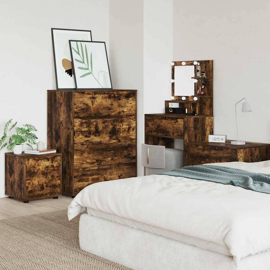 vidaXL Badezimmerschrank Geräucherte Eiche 40,5 x 40 x 44 cm