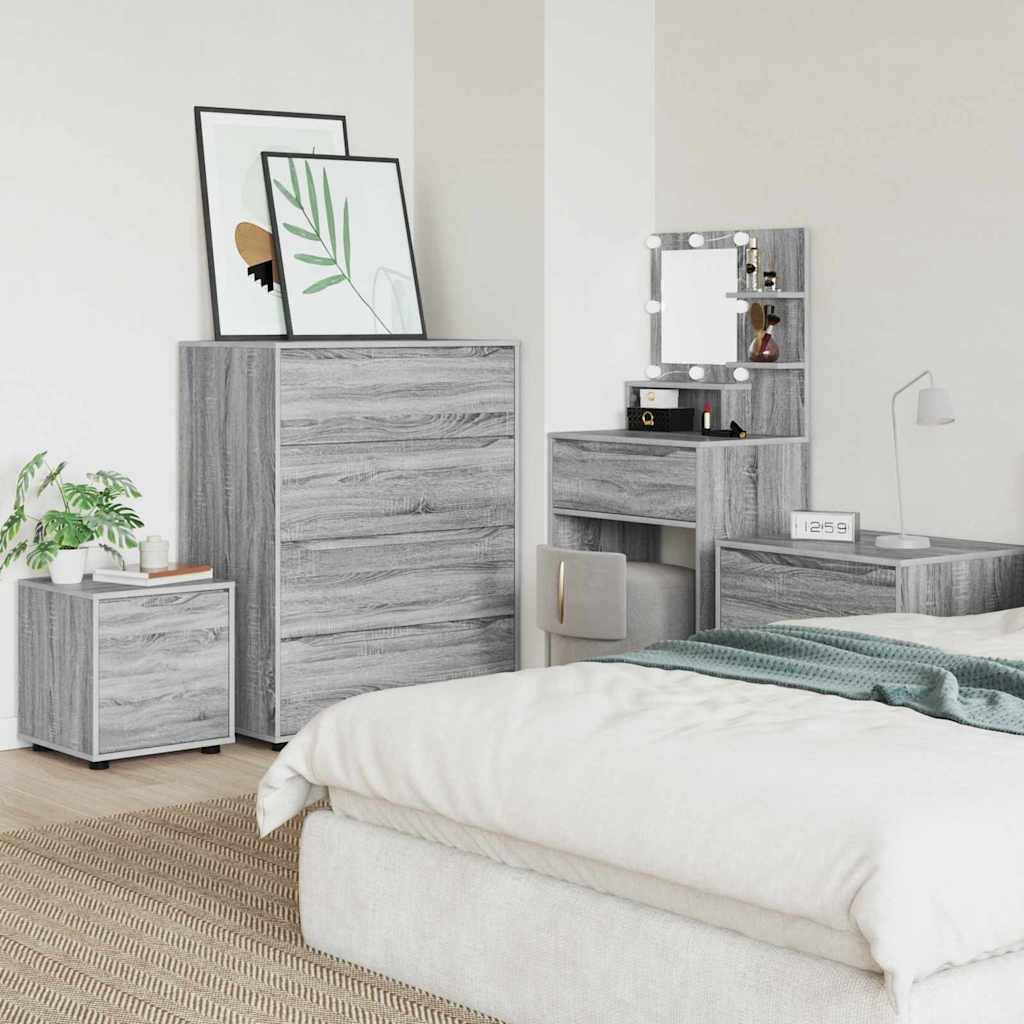 vidaXL Badezimmerschrank Graues Sonoma 40,5 x 40 x 44 cm Holzwerkstoff