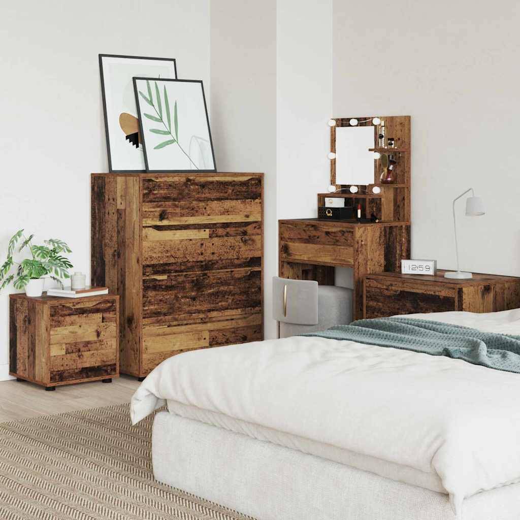 vidaXL Badezimmerschrank Altholz 40,5 x 40 x 44 cm Holzwerkstoff