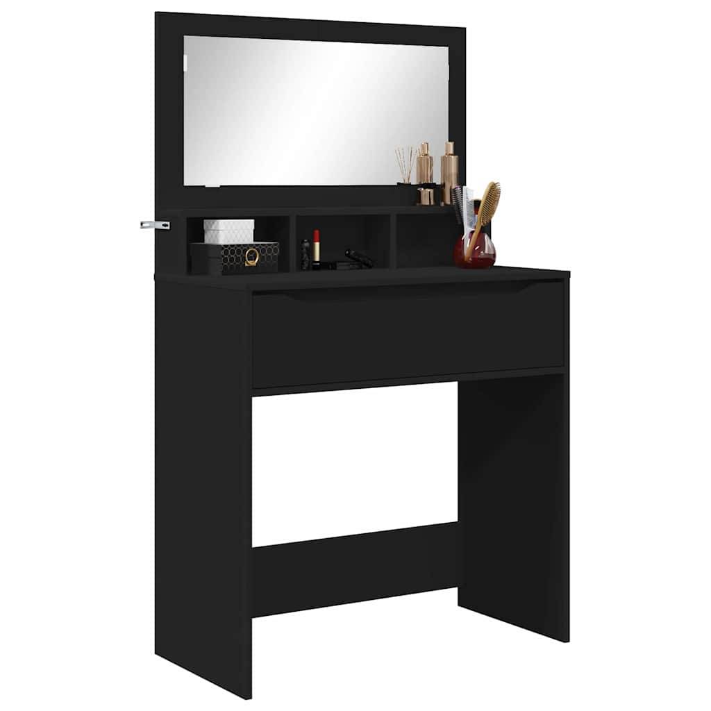 vidaXL Schlafzimmer-Frisiertische Schwarz 80 x 39,6 x 135 cm