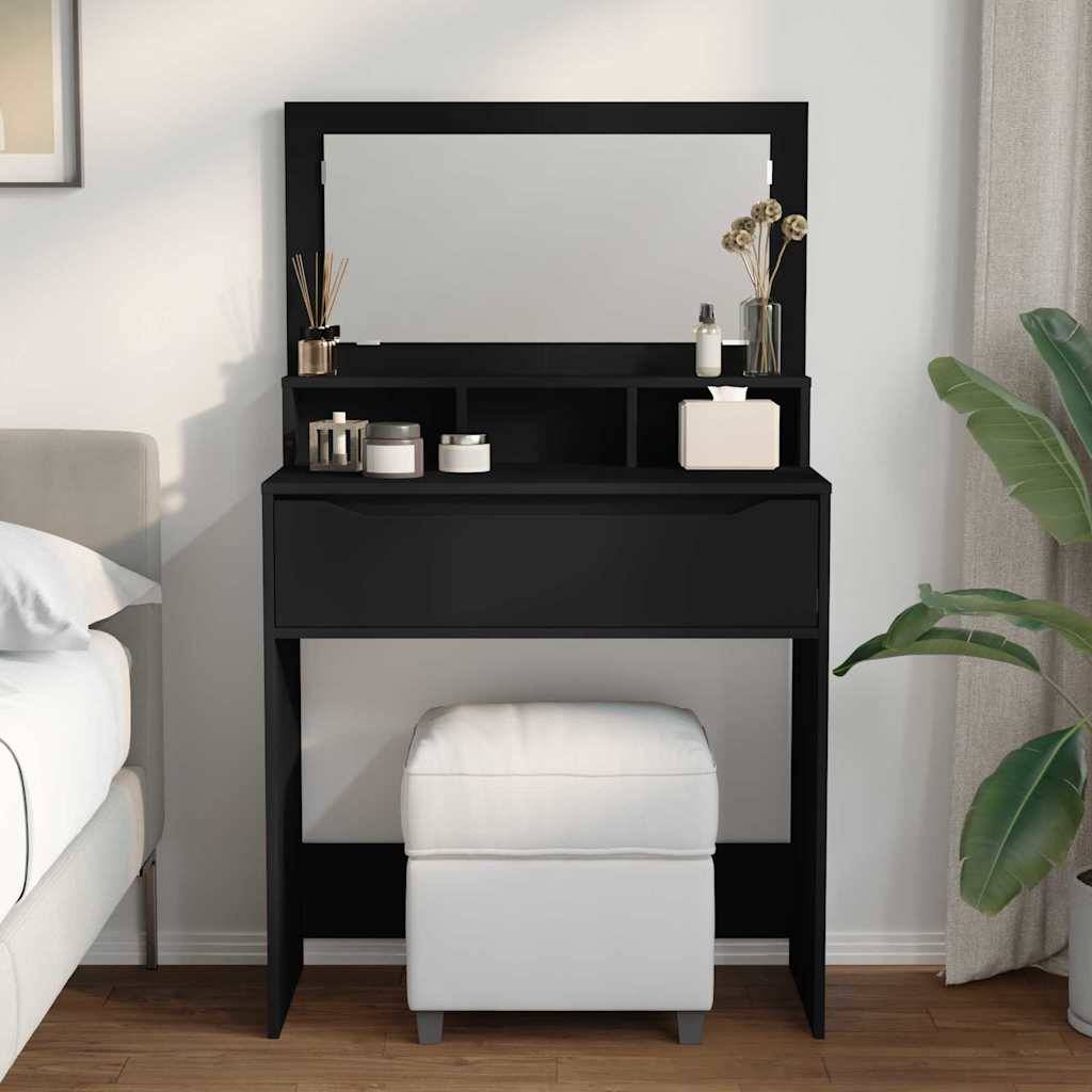vidaXL Schlafzimmer-Frisiertische Schwarz 80 x 39,6 x 135 cm