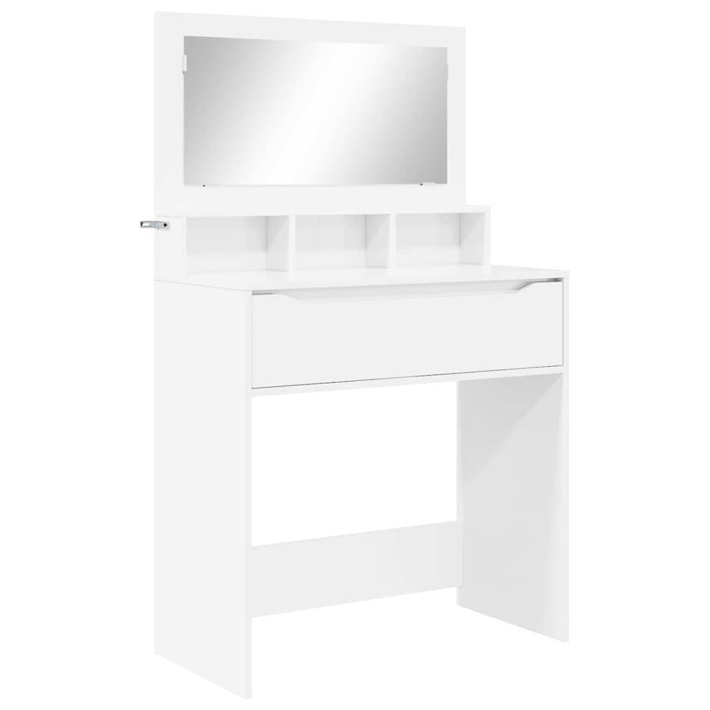 vidaXL Schlafzimmer-Frisiertische Hochglanz Weiß 80 x 39,6 x 135 cm