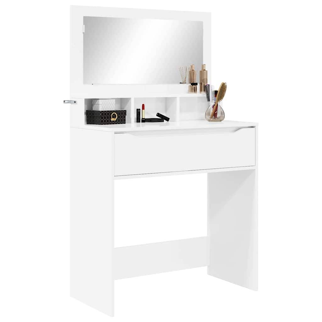 vidaXL Schlafzimmer-Frisiertische Hochglanz Weiß 80 x 39,6 x 135 cm