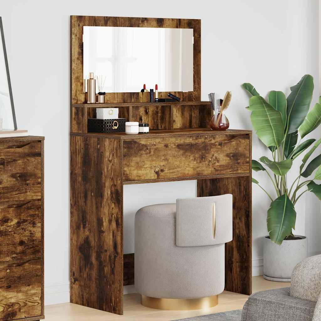 vidaXL Schlafzimmer-Frisiertische Geräucherte Eiche 80 x 39,6 x 135 cm