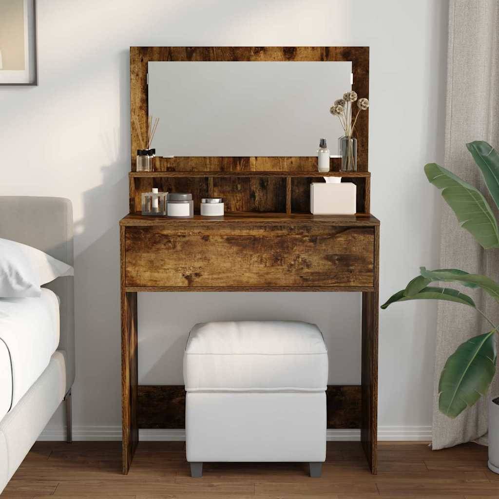vidaXL Schlafzimmer-Frisiertische Geräucherte Eiche 80 x 39,6 x 135 cm