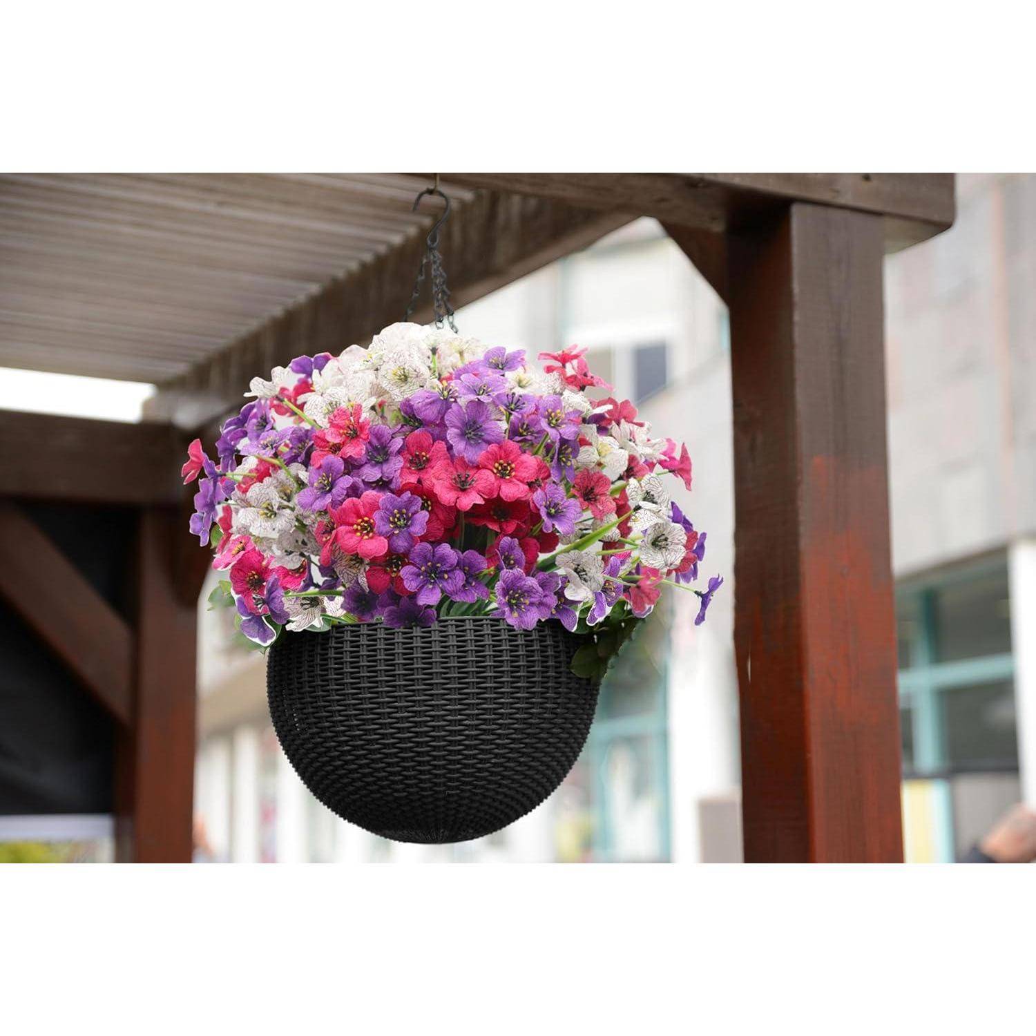 Künstliche Blumen Balkon Wetterfest UV Beständig 12 Bündel