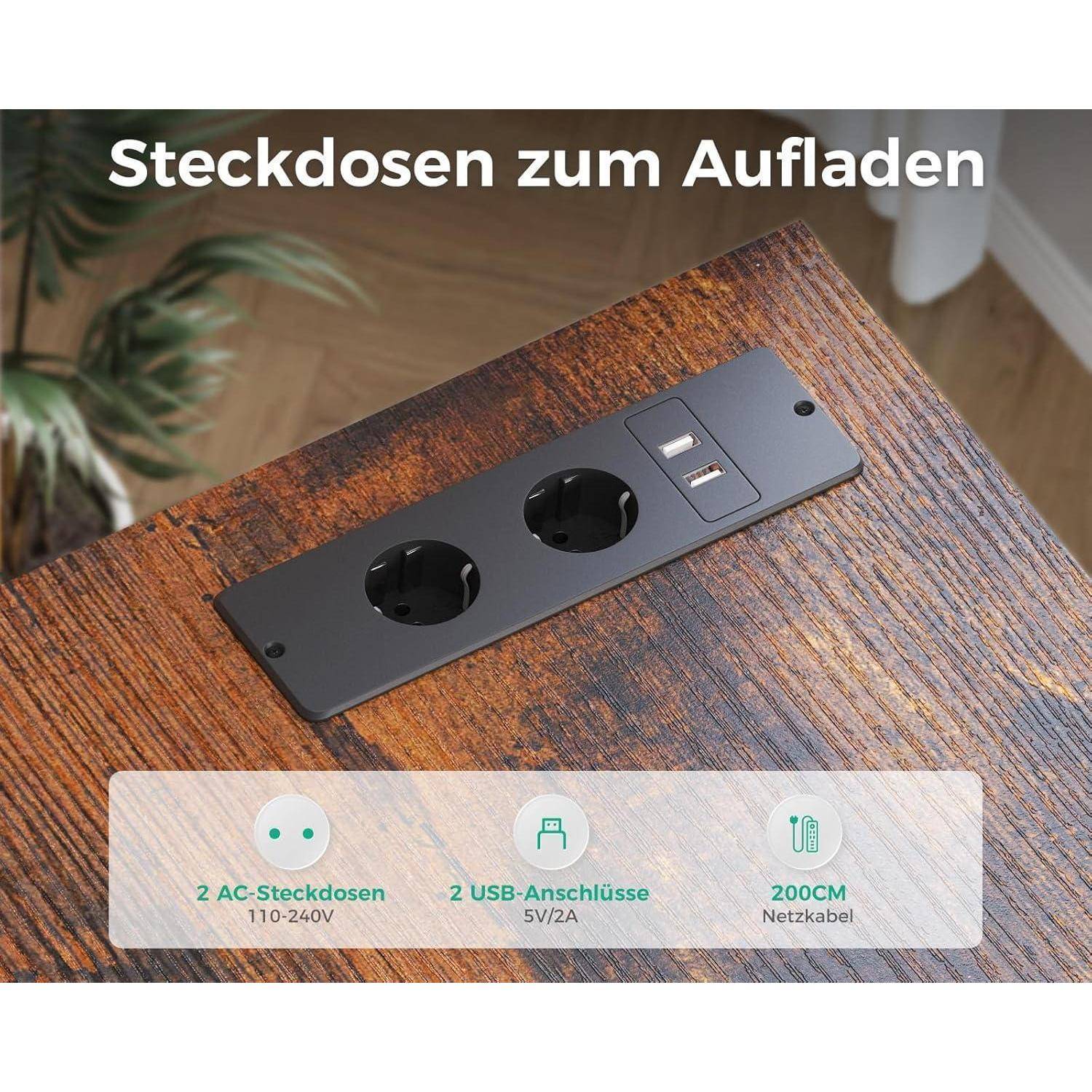 Schreibtisch mit Stoff Schubladen L Form Aktenschublade