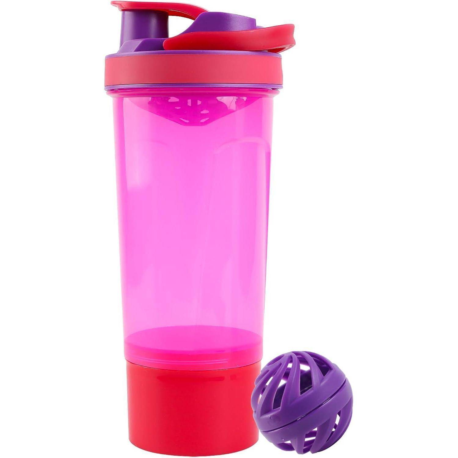 Protein Shaker 700ml mit Kugel, Sieb, Mess-Skala, Auslaufsicher