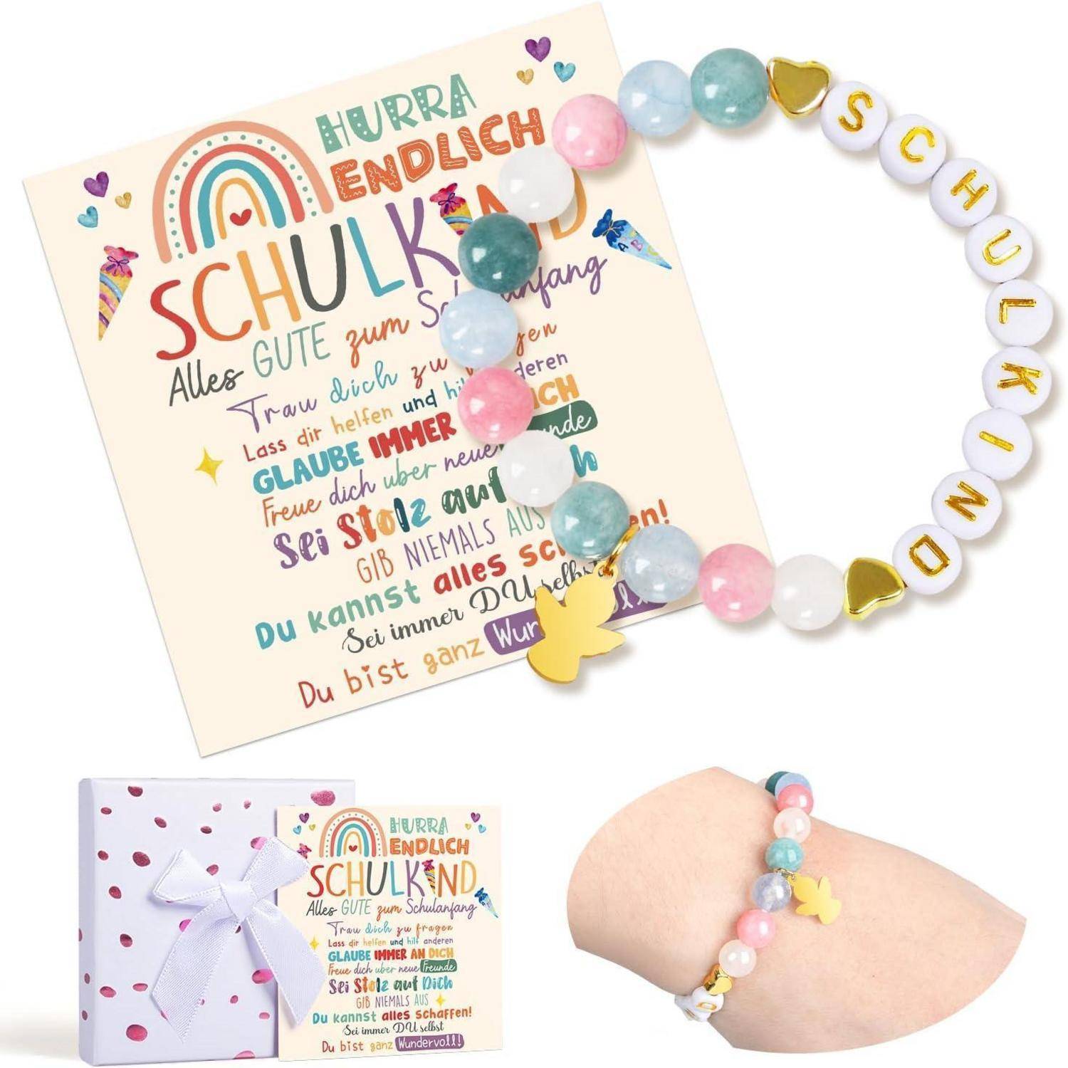 Ärmbänder Einschulung Mädchen Geschenk Schulanfang 2025 grün
