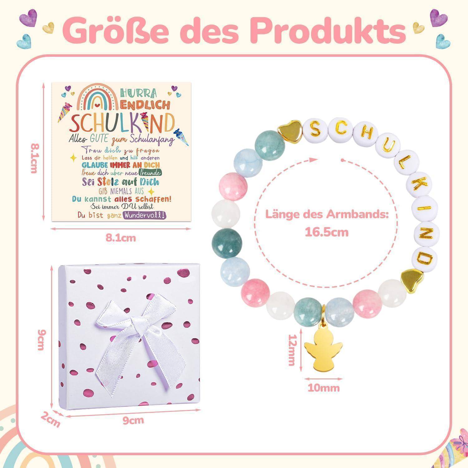 Ärmbänder Einschulung Mädchen Geschenk Schulanfang 2025 grün