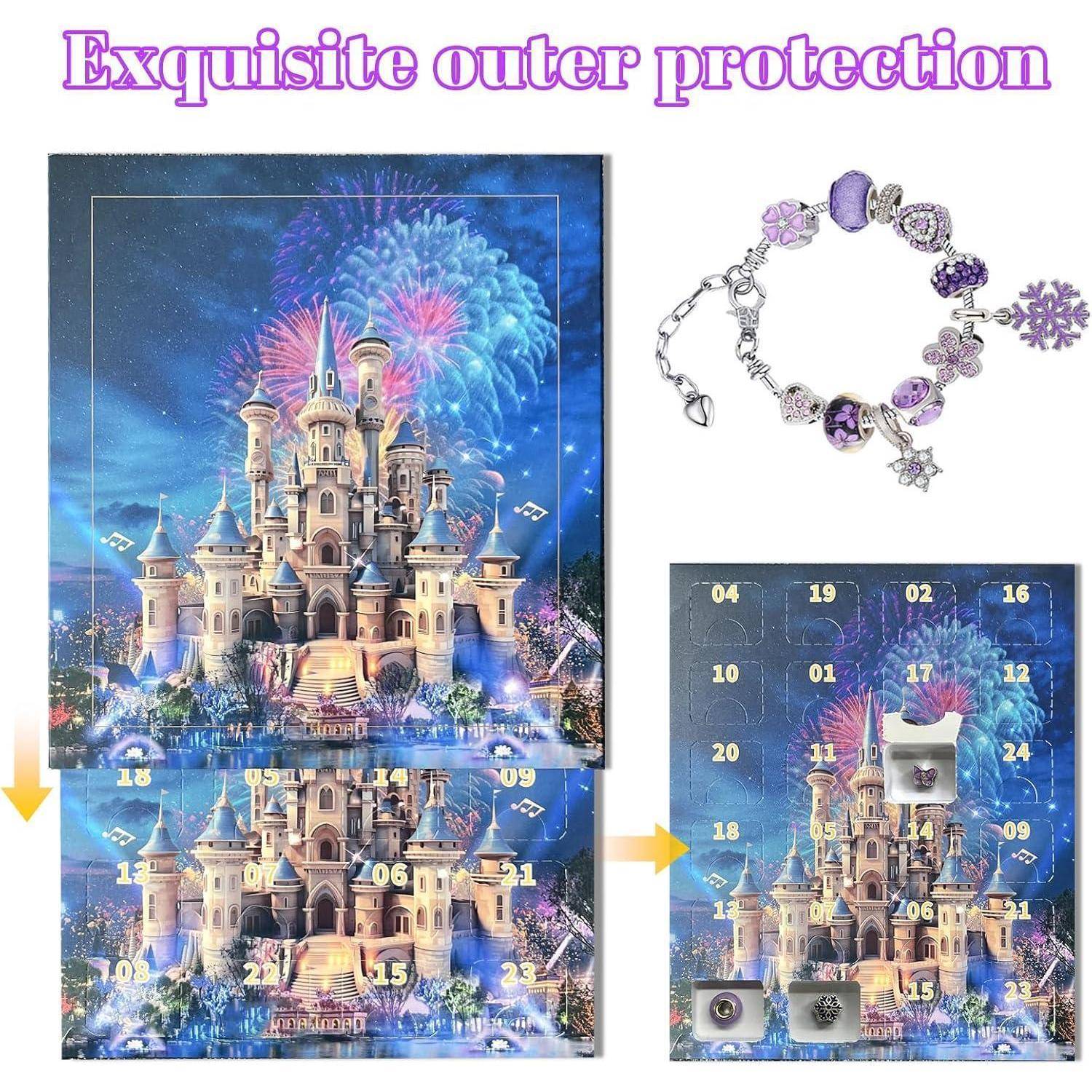 Adventskalender Schmuck 2025 Mädchen 24 Teile DIY Armband