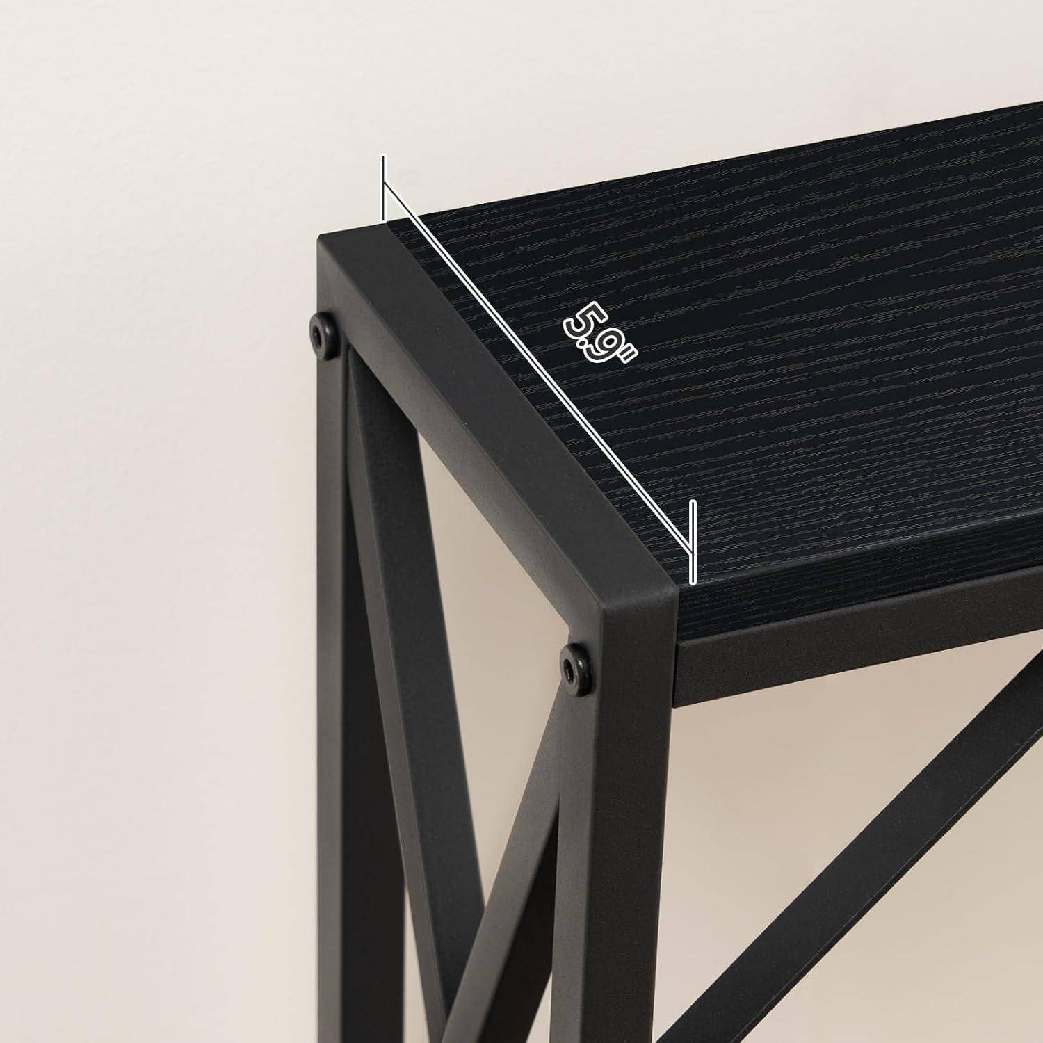 Konsolentisch Ladestation Eingangstisch Flurtisch Schwarz 2 Schwarz