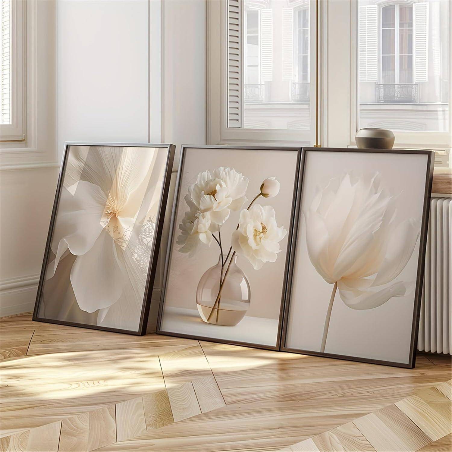 Wandbilder 3teilig Boho Blume Wohnzimmer 40x50cm F 40x50cm