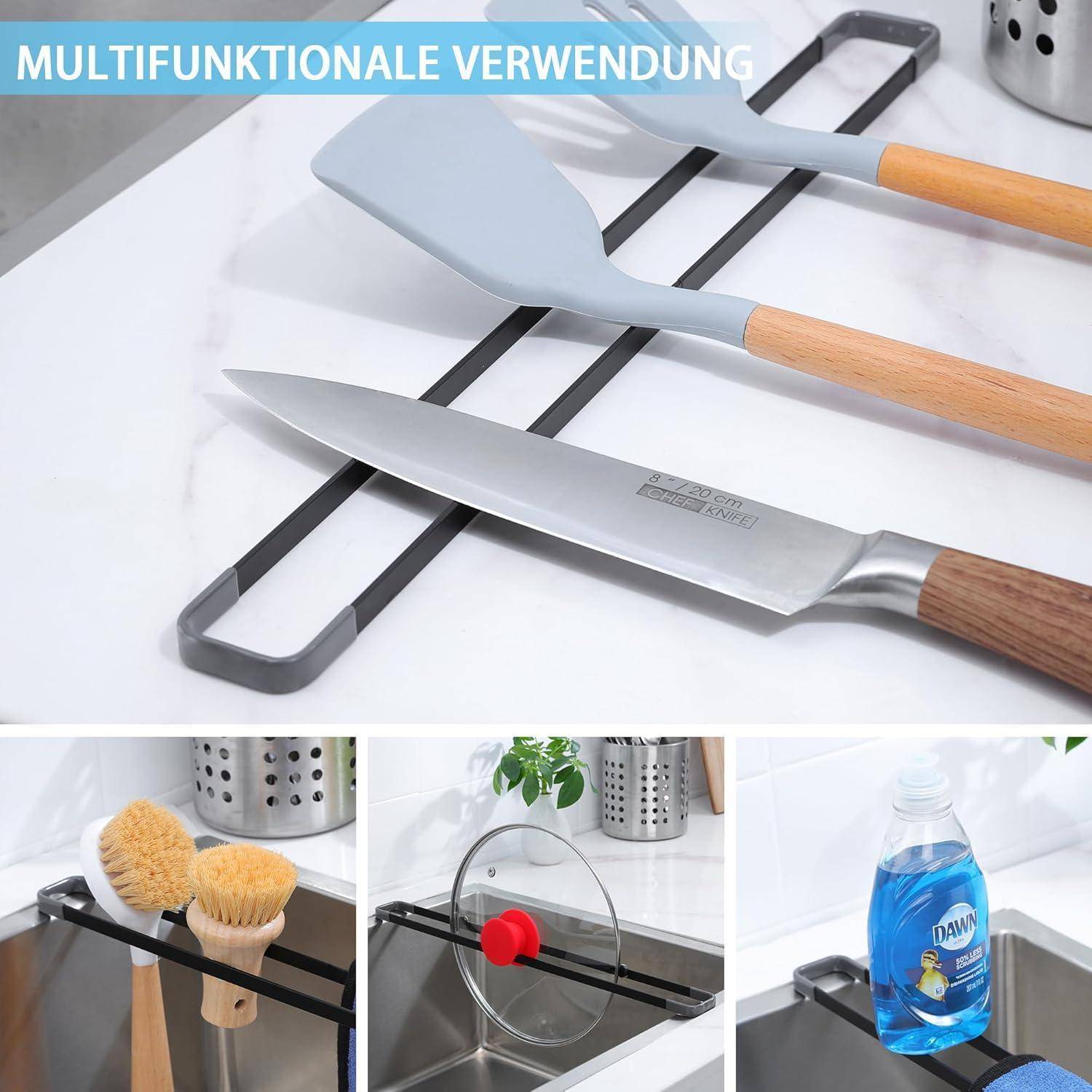 Spülbecken Organizer Multifunktionaler Abtropfgitter Küche 43cm