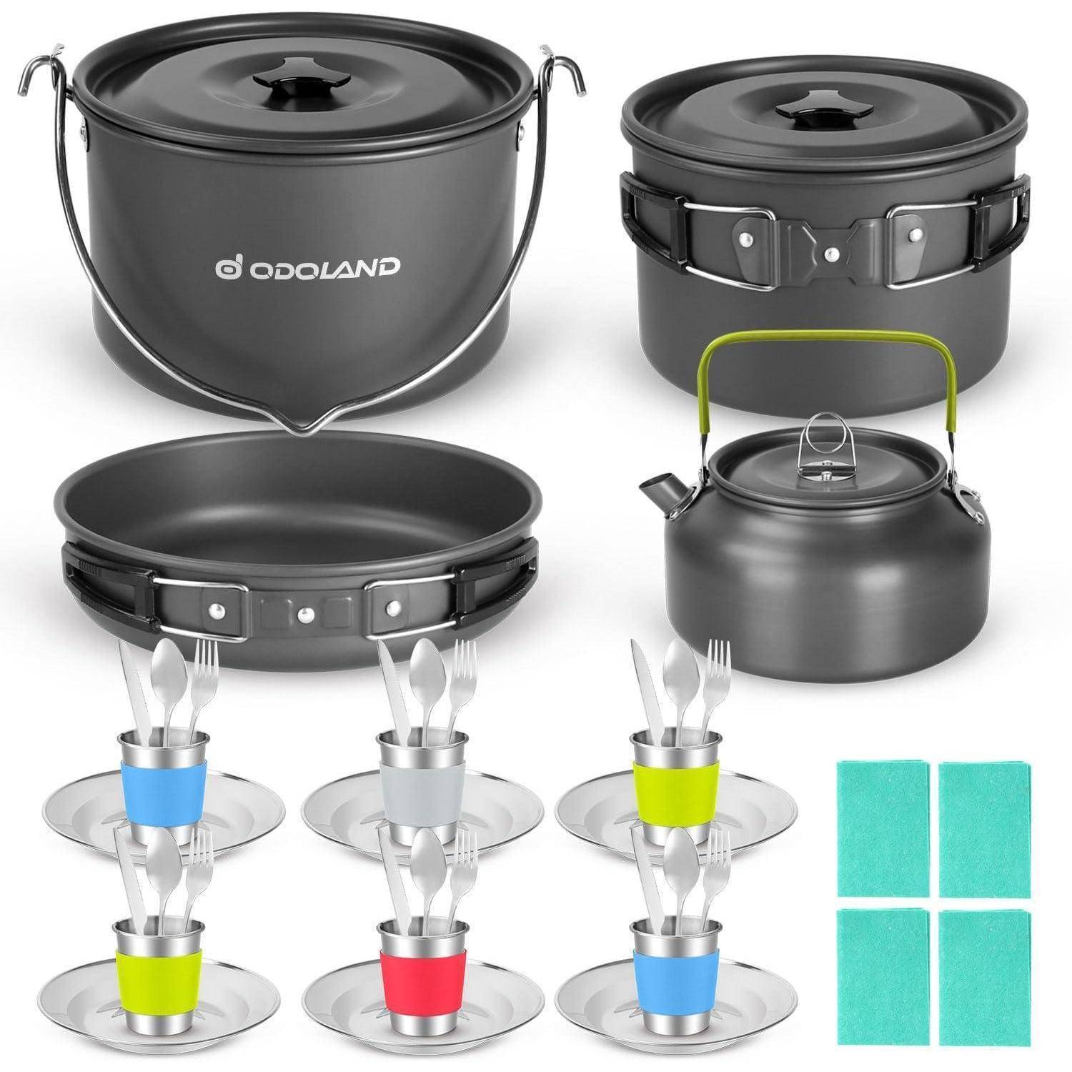 Camping Geschirr Set Kochgeschirr Outdoor Camping Rucksacktourismus 6