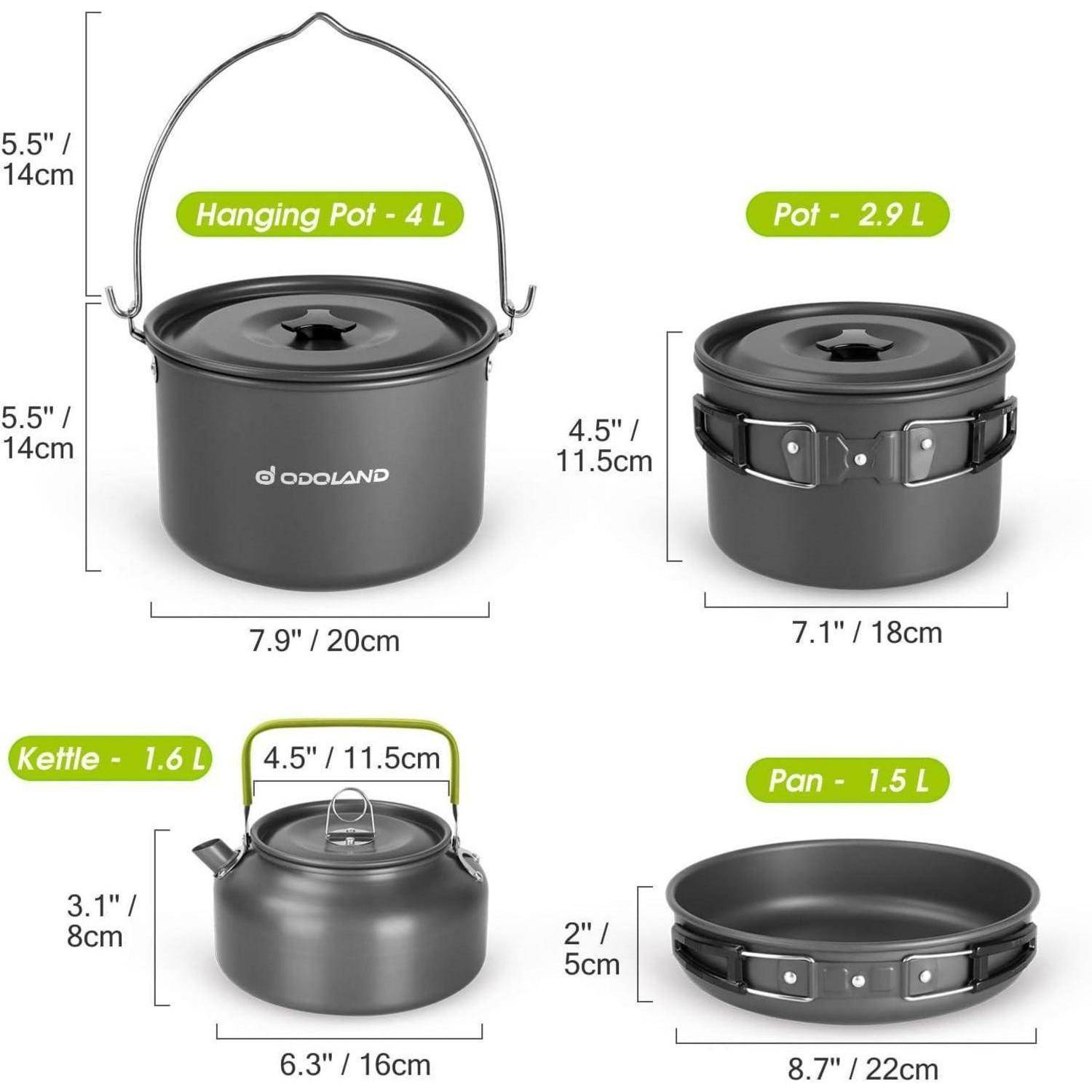 Camping Geschirr Set Kochgeschirr Outdoor Camping Rucksacktourismus 6