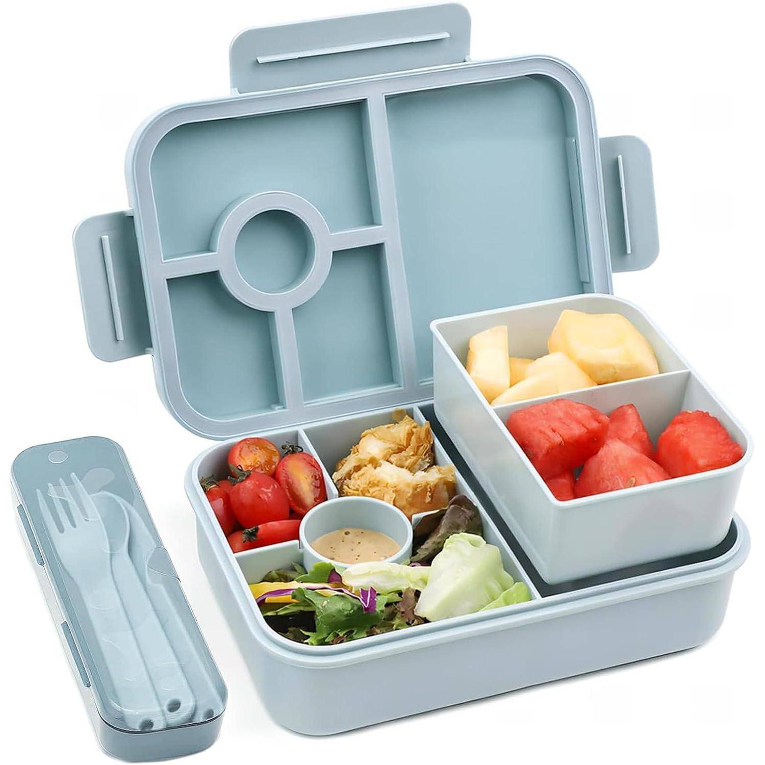 Brotdose Kinder 1300ML Auslaufsicher Lunchbox Bento Box mit Besteckset