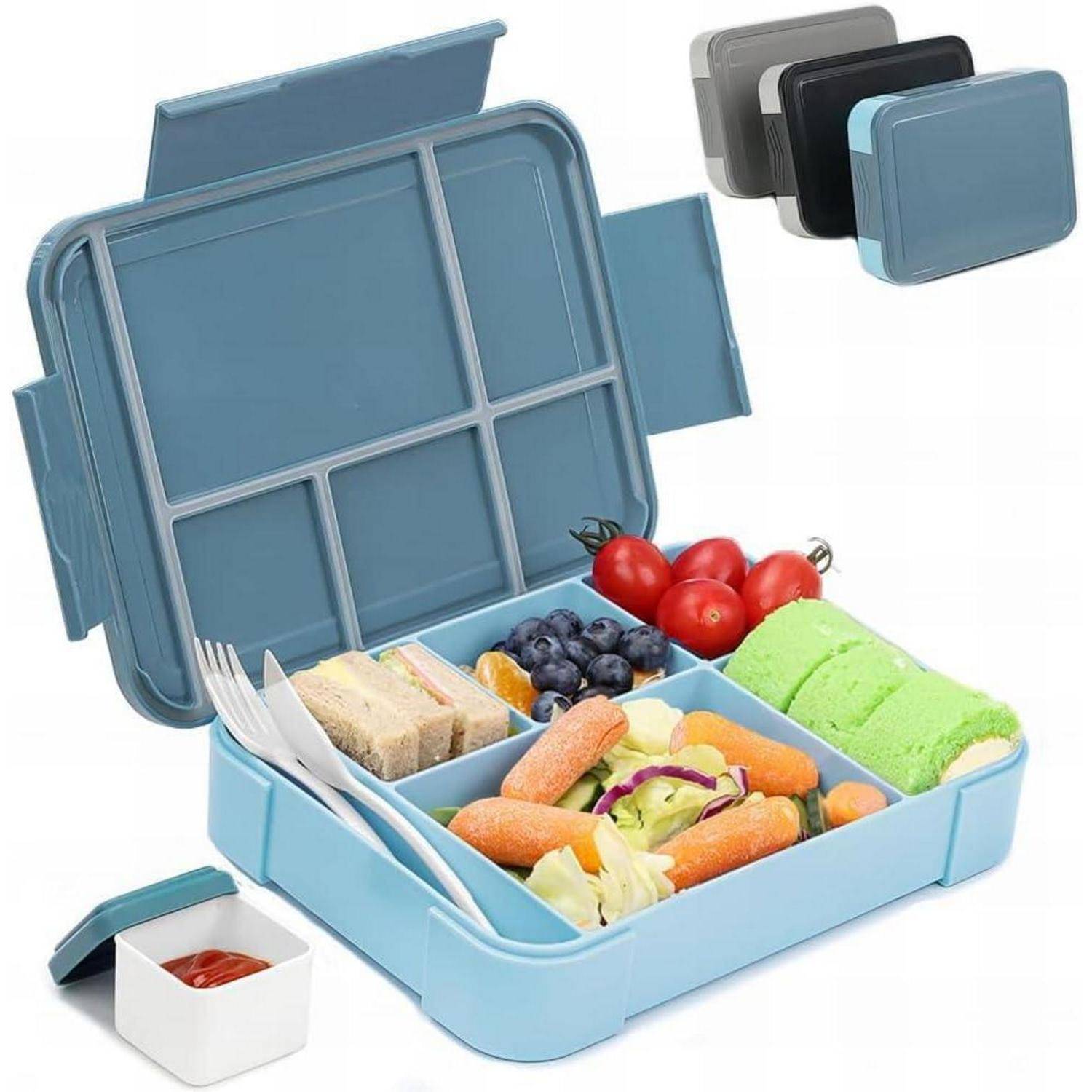 Brotdose Kinder mit Fächern 1330ML Lunchbox Auslaufsicher 6 Fächern