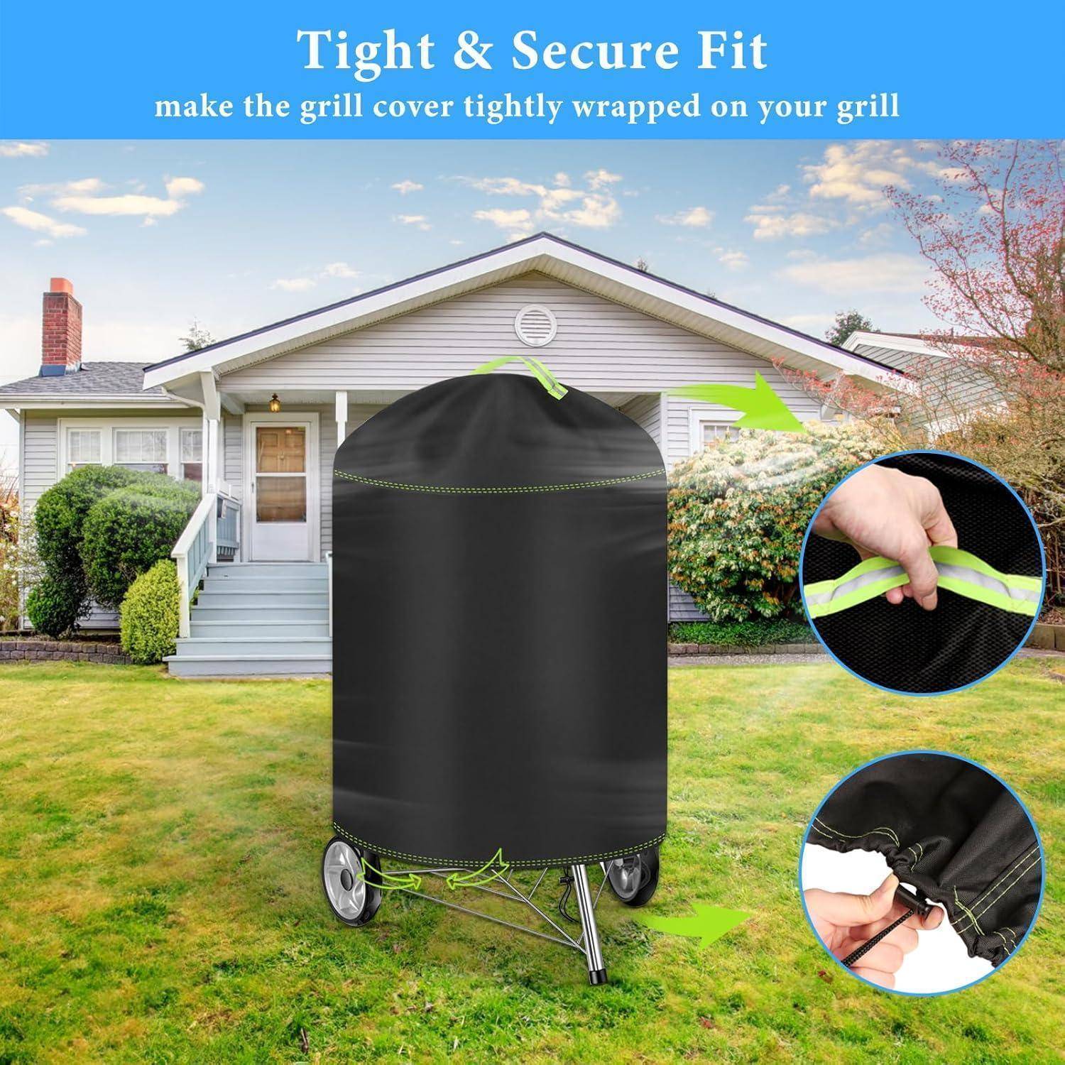 Kugelgrill Abdeckung Ø77x90cm 420D Oxford wasserdicht reißfest