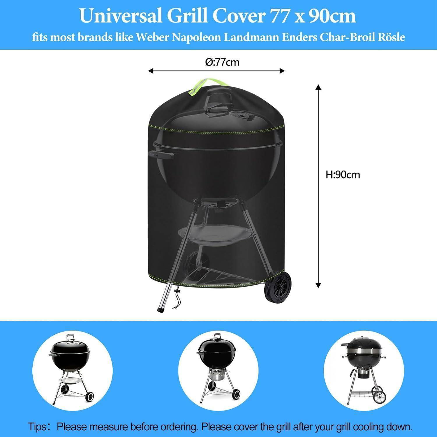 Kugelgrill Abdeckung Ø77x90cm 420D Oxford wasserdicht reißfest