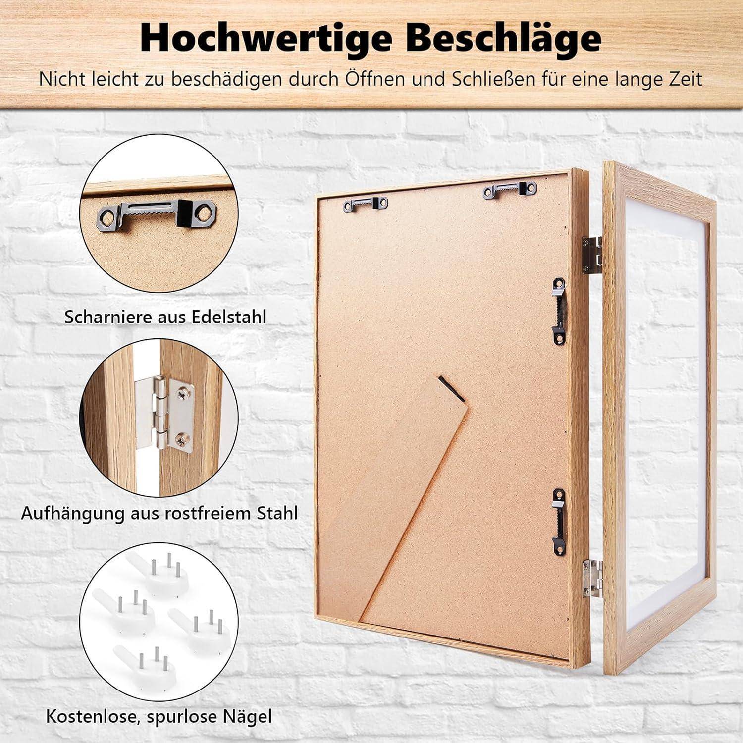 Bilderrahmen Kinderzeichnungen A4 Acrylglas Hölzerne Farbe 4er Set