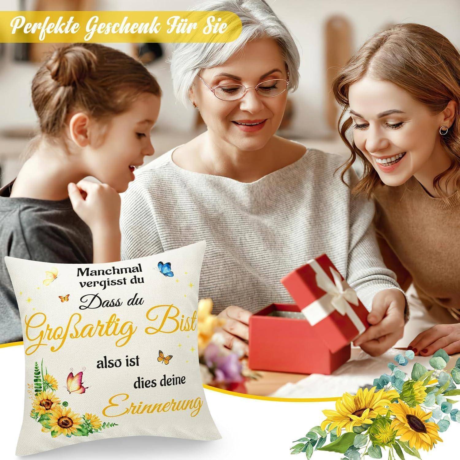 Geschenk für Mama Weihnachten Kissenbezüge 45x45cm Mama Geschenk