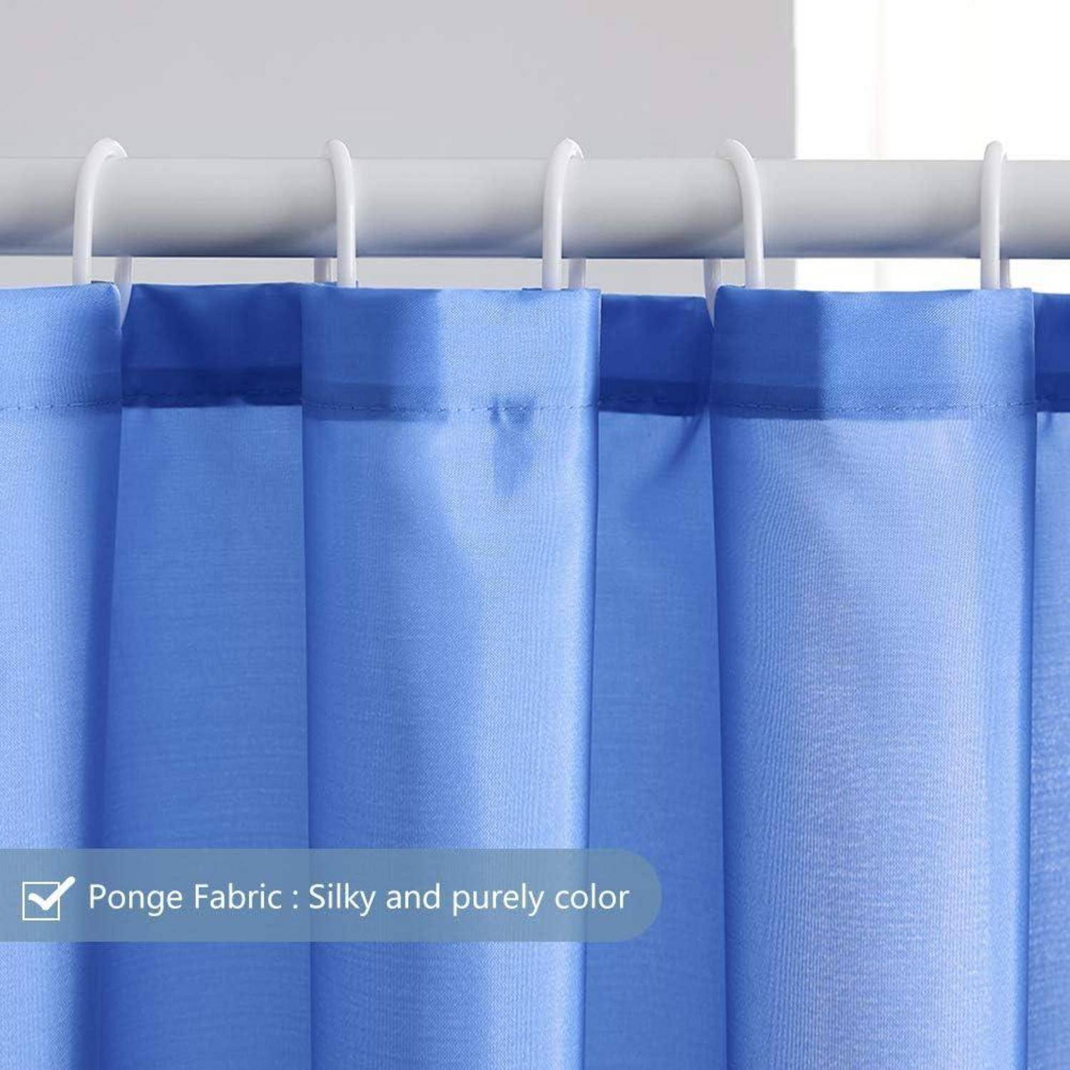 Duschvorhang schmal Polyester H180 x B150 cm (1er Pack) Blau