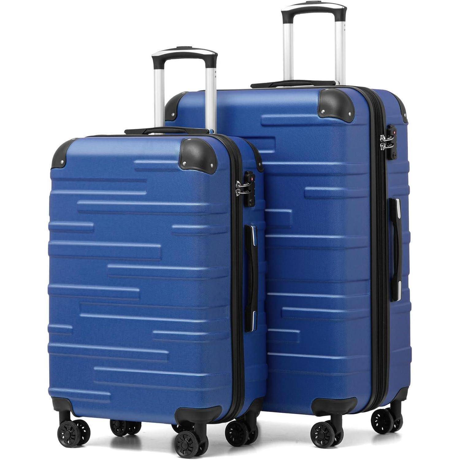 Hartschalen-Koffer Rollkoffer Reisekoffer 2tlg Erweiterbar ABS TSA 4