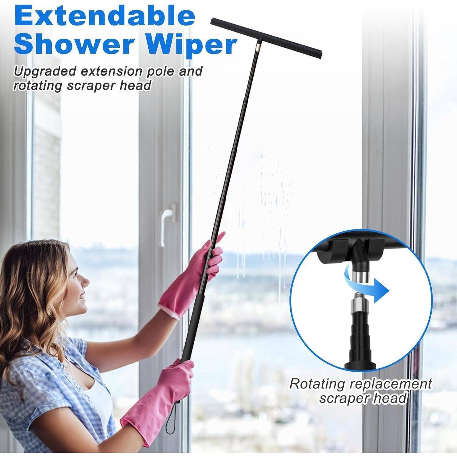 Duschabzieher Silikon 30-120cm verstellbar Wasser Boden Haare Glas