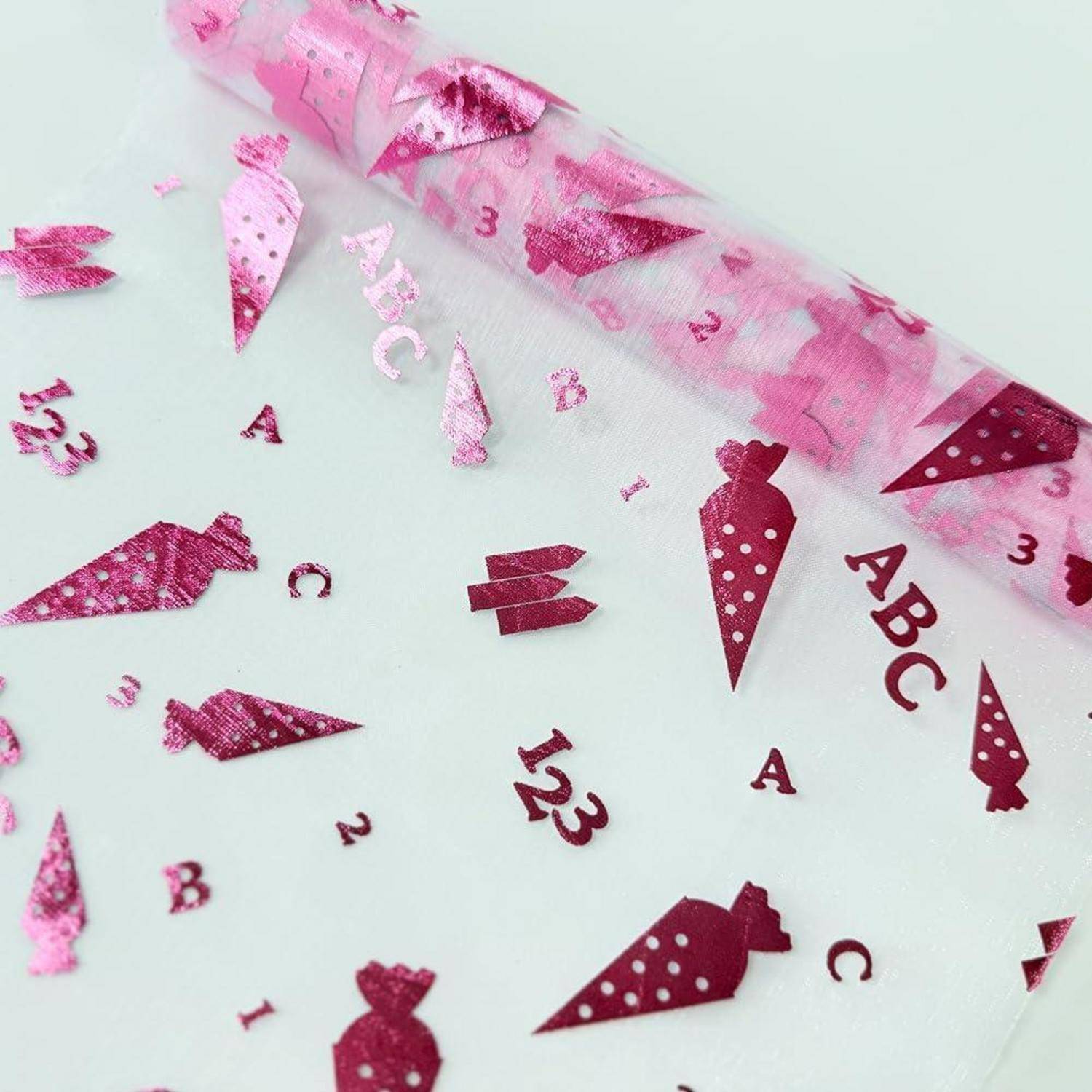 Tischläufer 5M Einschulung Mädchen Junge Zuckertüten Rosa
