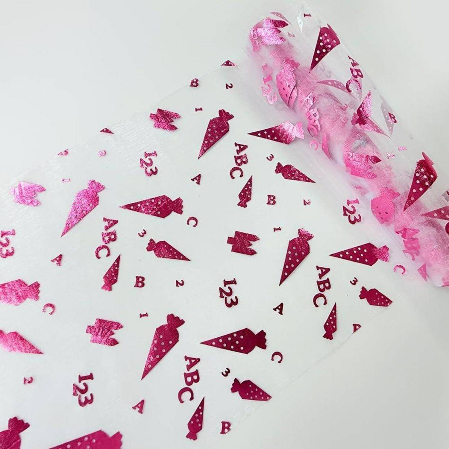 Tischläufer 5M Einschulung Mädchen Junge Zuckertüten Rosa