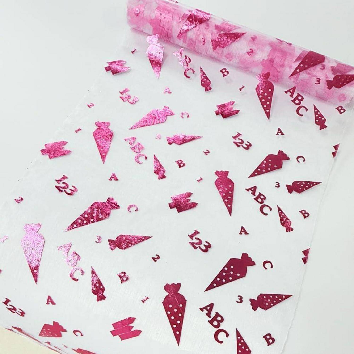 Tischläufer 5M Einschulung Mädchen Junge Zuckertüten Rosa