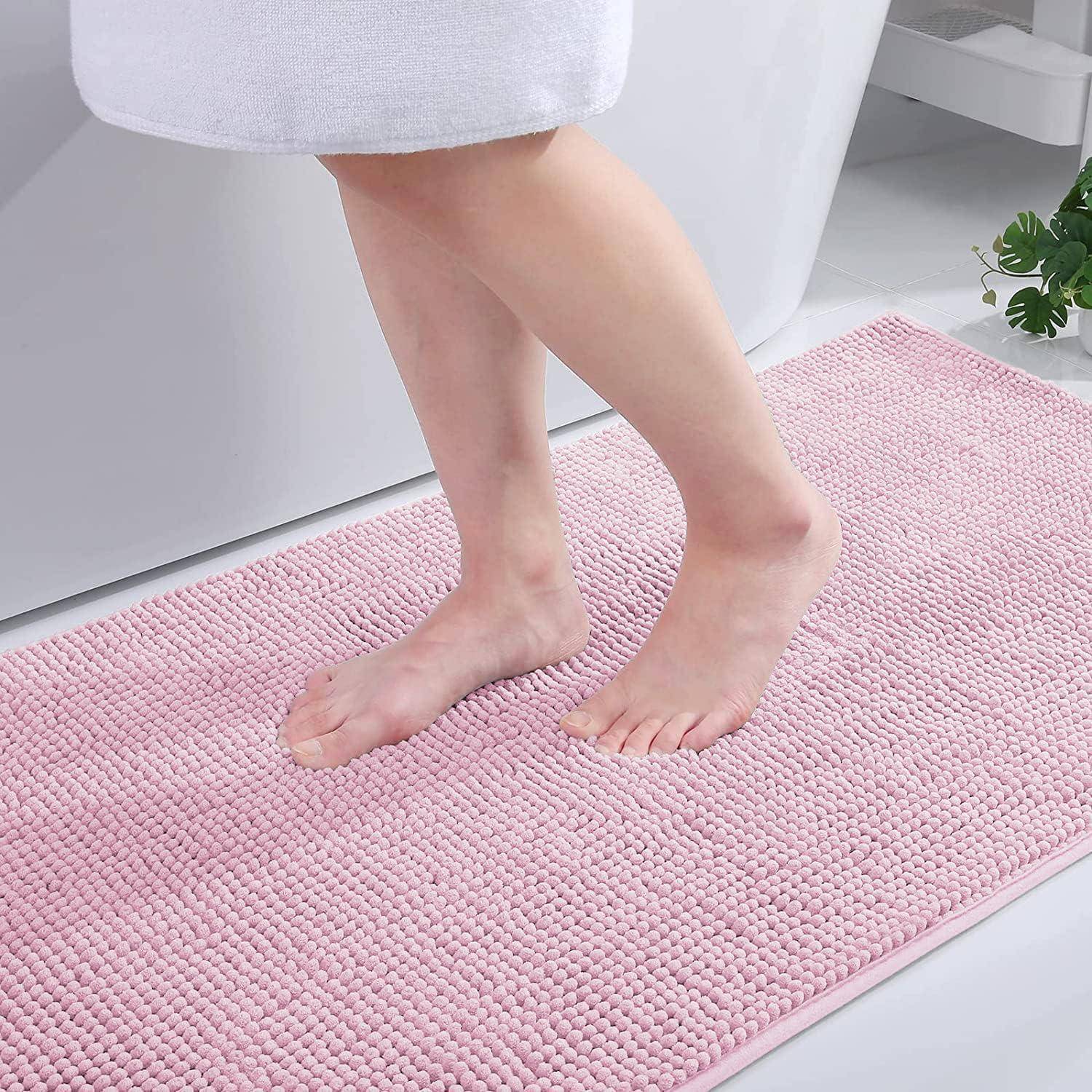 Badezimmerteppich Badematte Badvorleger 40 x 60 cm (Rechteckig) Rosa