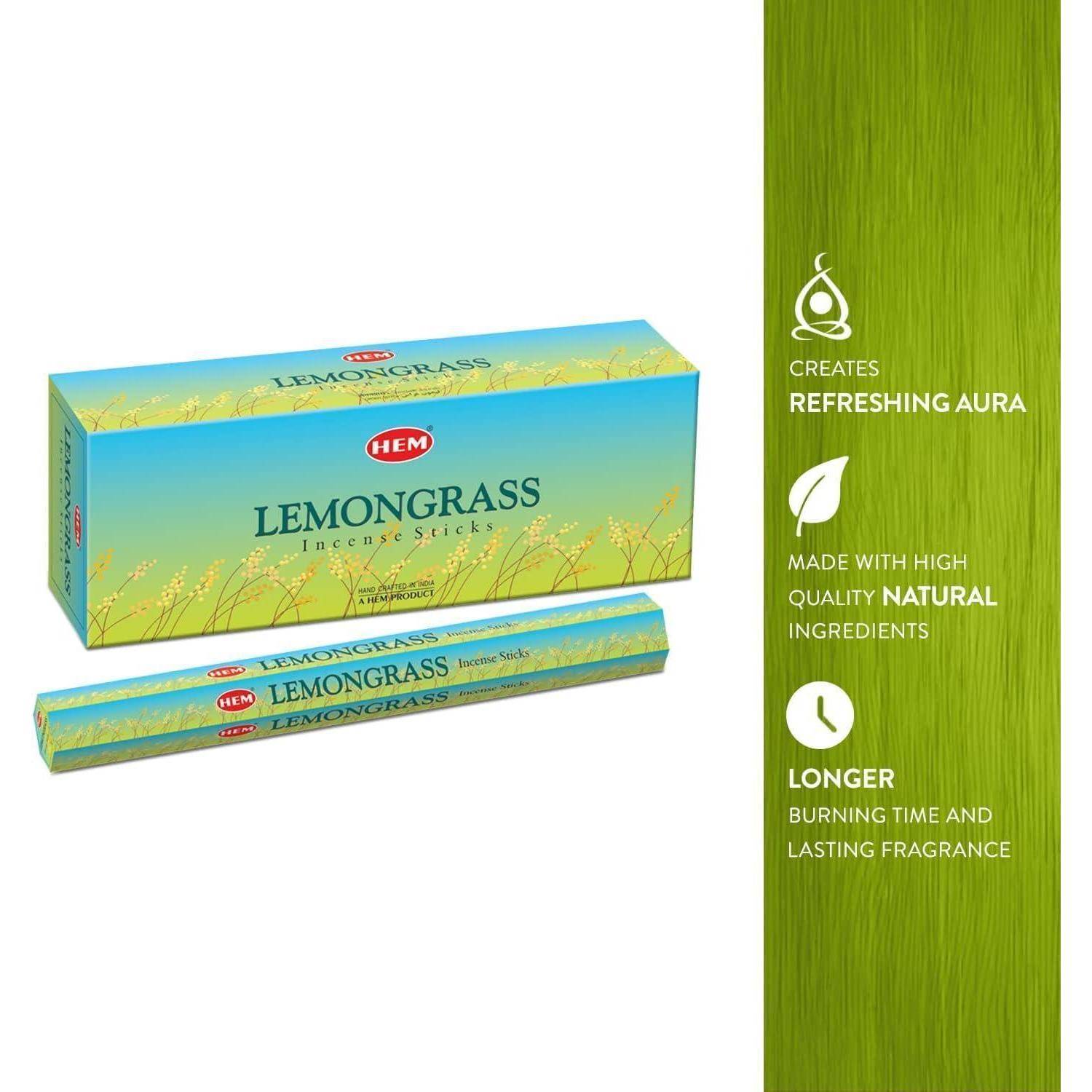 Räucherstäbchen Saum 6 Packungen 20 Stäbchen Braun Zitronengras